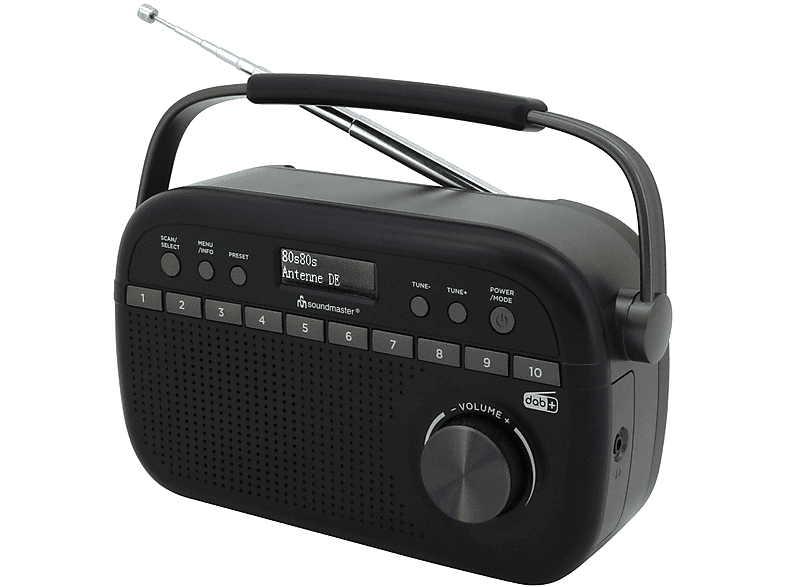 DAB-Radio, SOUNDMASTER DAB280SW FM, DAB+, Schwarz AM,