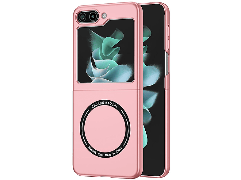 WIGENTO Magnet Backcover, Pink Z Design Hülle, Flip5 Galaxy Samsung, PC 5G, Magsafe