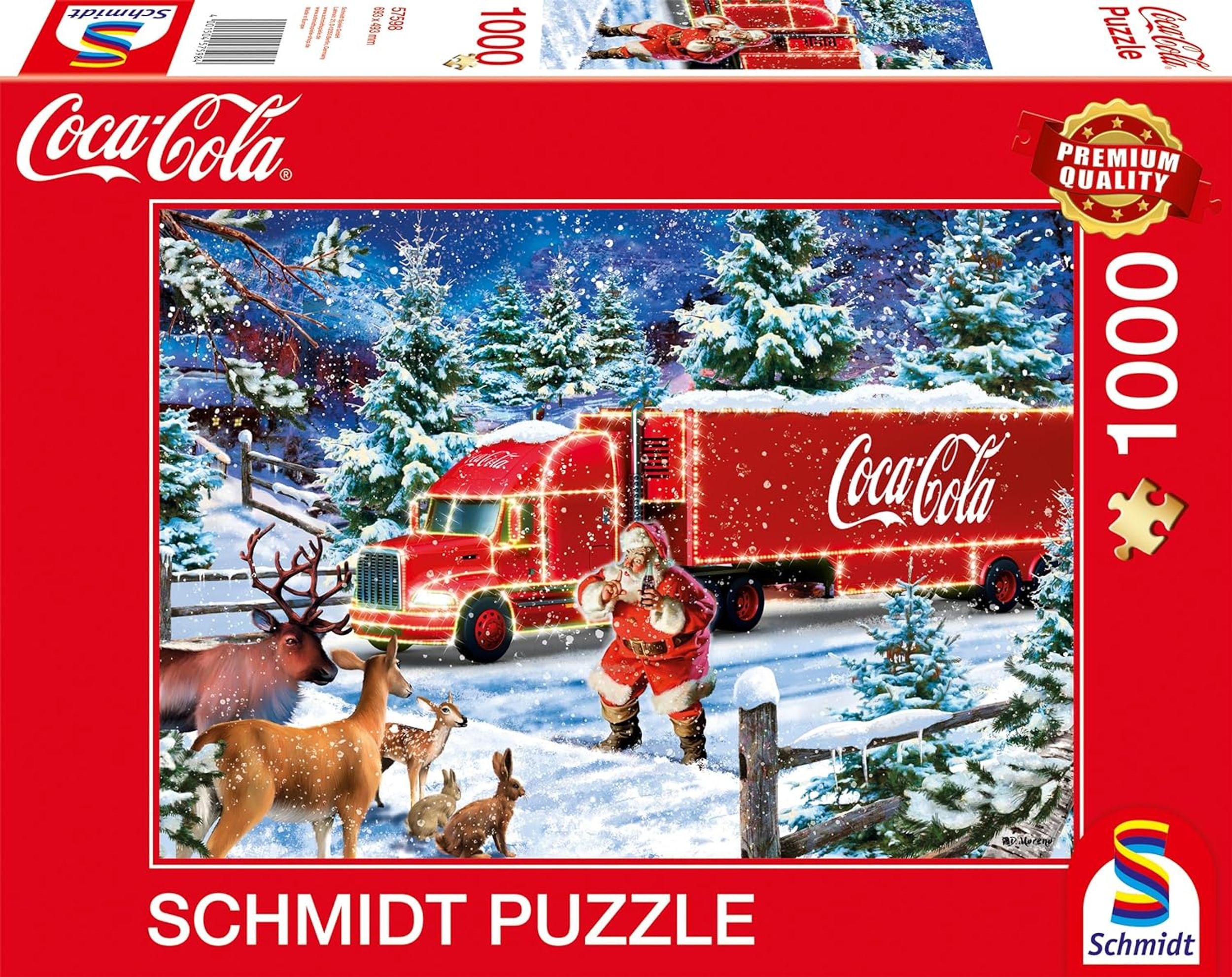 SCHMIDT SPIELE Truck Christmas Puzzle Cola Coca