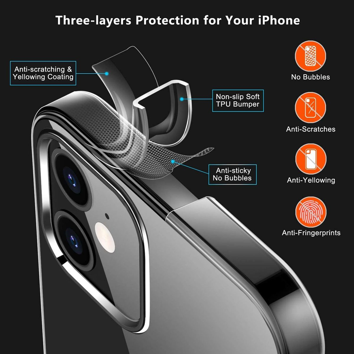KÖNIG DESIGN iPhone Transparent Max, Backcover, Ihrem Handyhülle Apple, Foto, mi XS