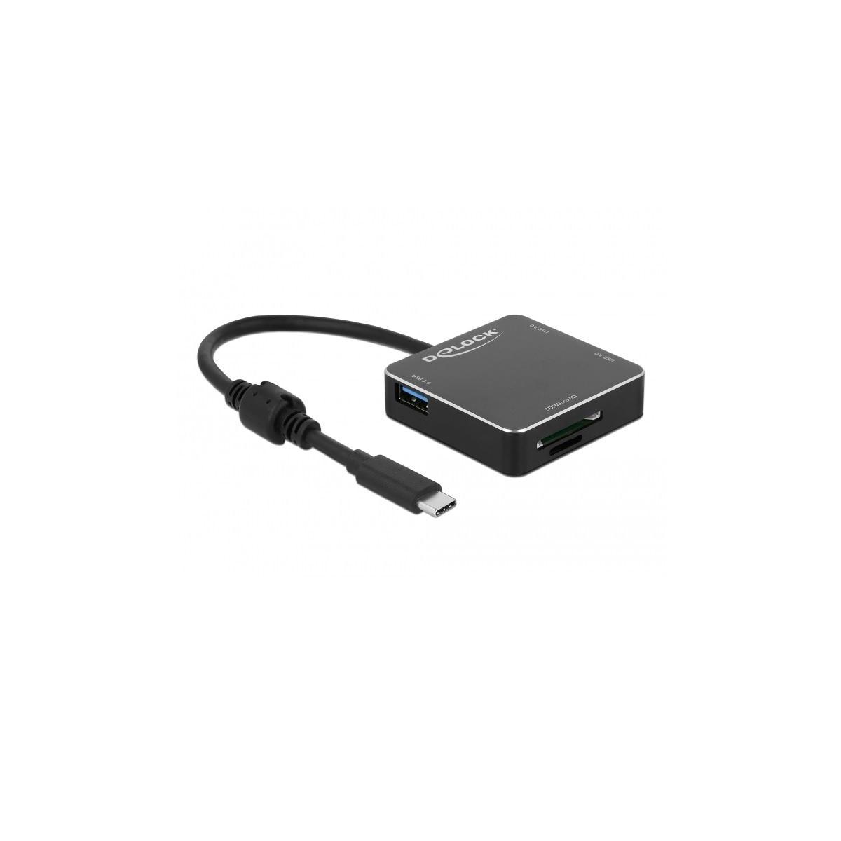 Schwarz USB-Hub, DELOCK 64042