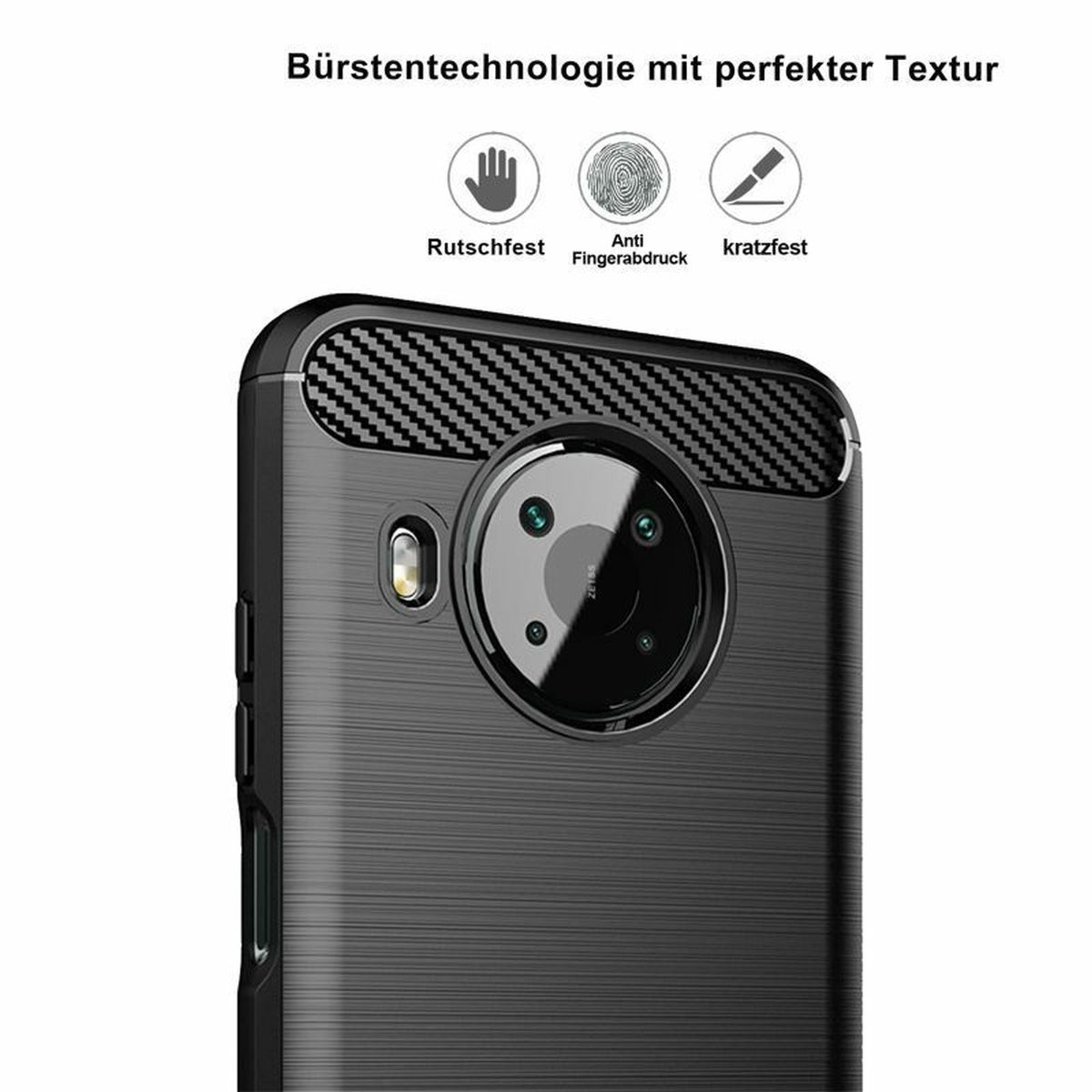 COVERKINGZ Handycase im Carbon Look, Nokia Schwarz Nokia, Backcover, G10/G20
