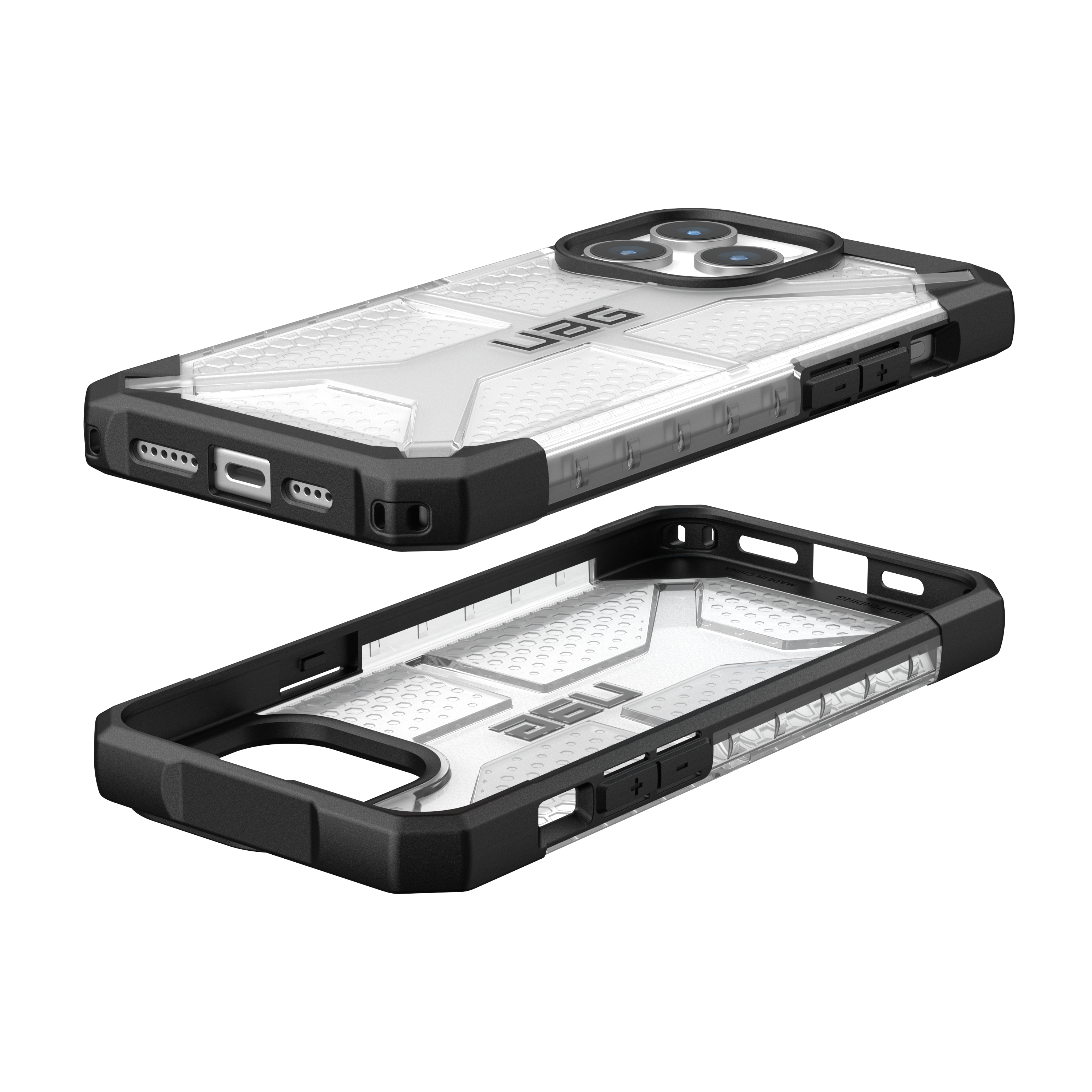 URBAN ARMOR GEAR Plasma, 15 Apple, Backcover, Max, iPhone Pro ash transparent) (grau