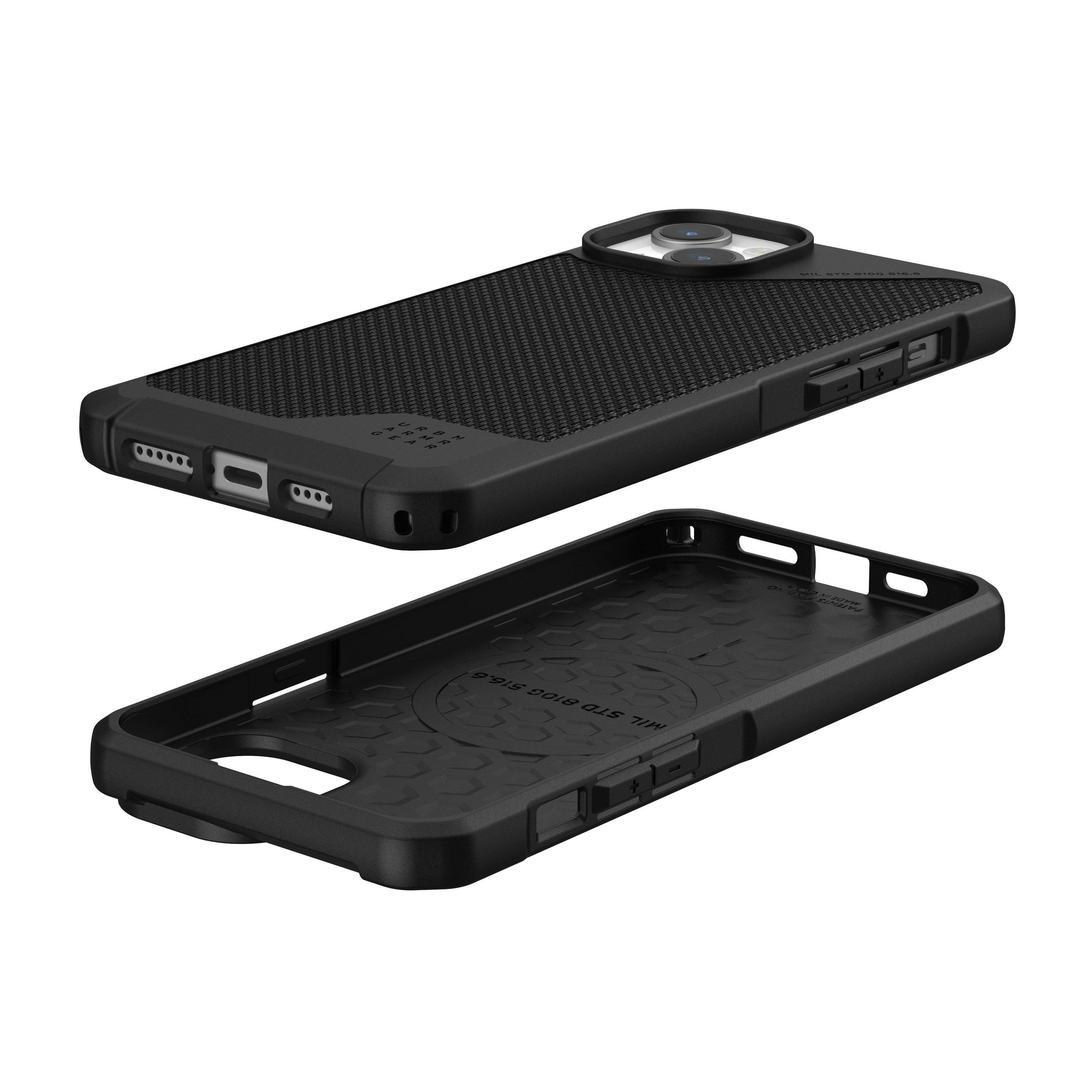 15 GEAR Plus, schwarz URBAN iPhone kevlar Backcover, MagSafe, Metropolis ARMOR Apple, LT