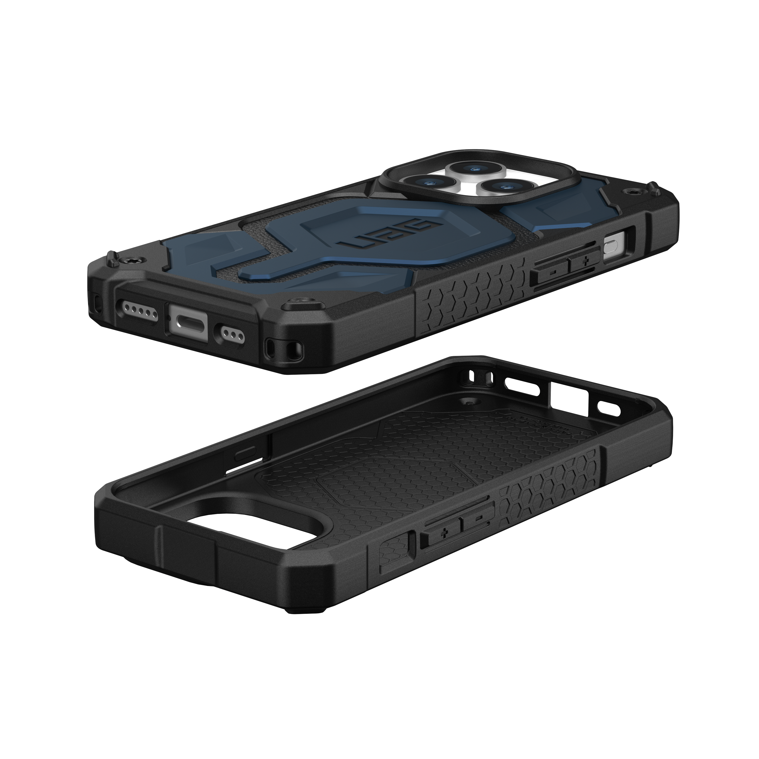 URBAN ARMOR GEAR Monarch mallard iPhone Pro, Pro, 15 (blau) Backcover, Apple