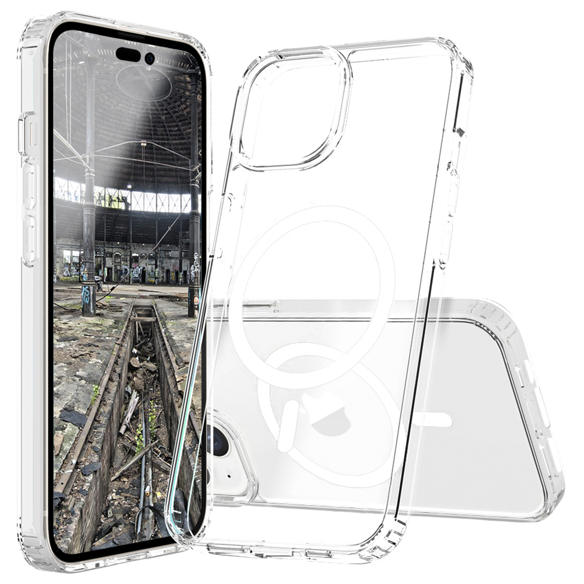 JT BERLIN Pankow Clear Apple, 14, iPhone MagSafe, transparent Backcover