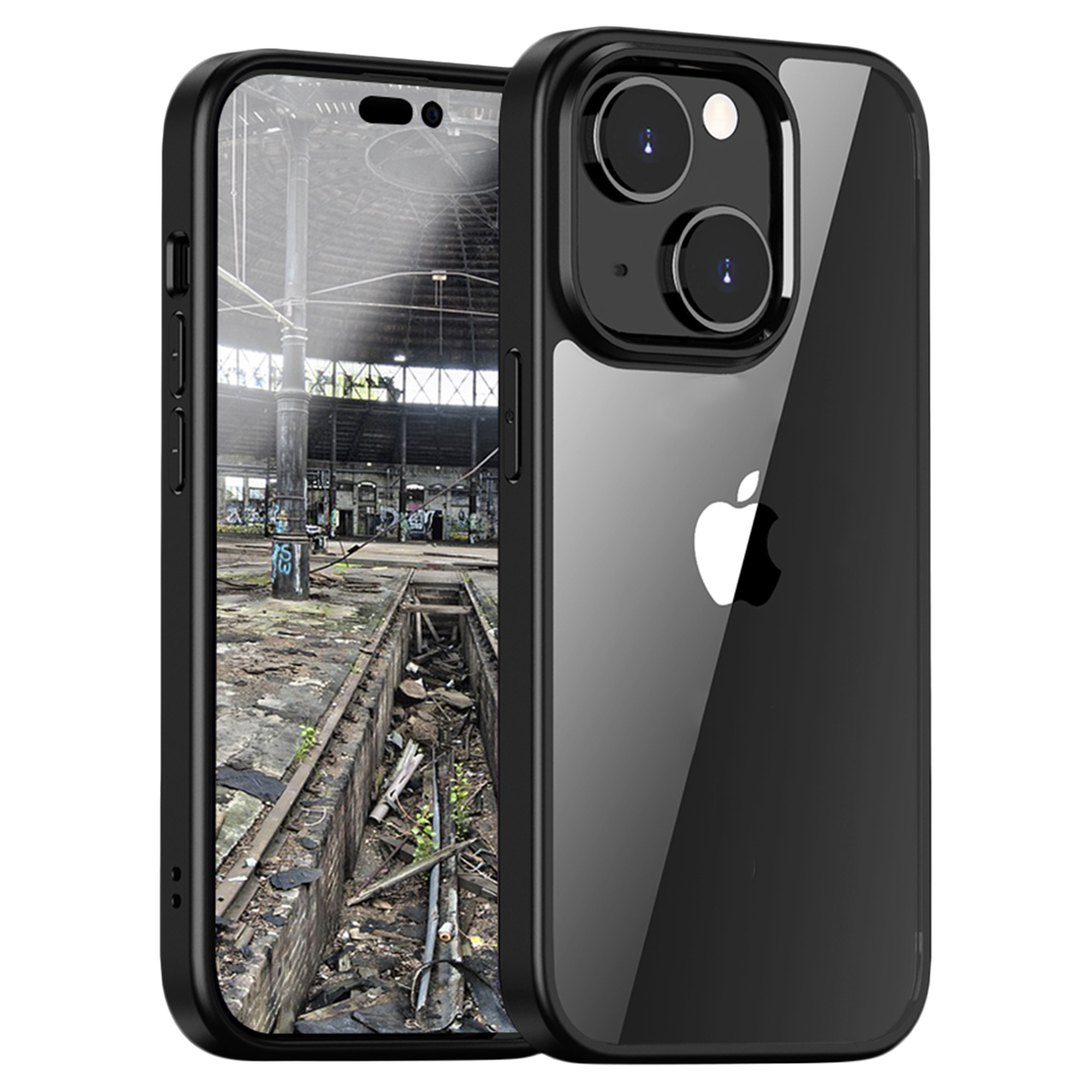 JT BERLIN Pankow Hybrid, 14, schwarz iPhone Backcover, Apple, / transparent