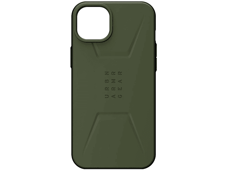 URBAN ARMOR GEAR Civilian MagSafe, Backcover, Apple, iPhone 15, olive drab