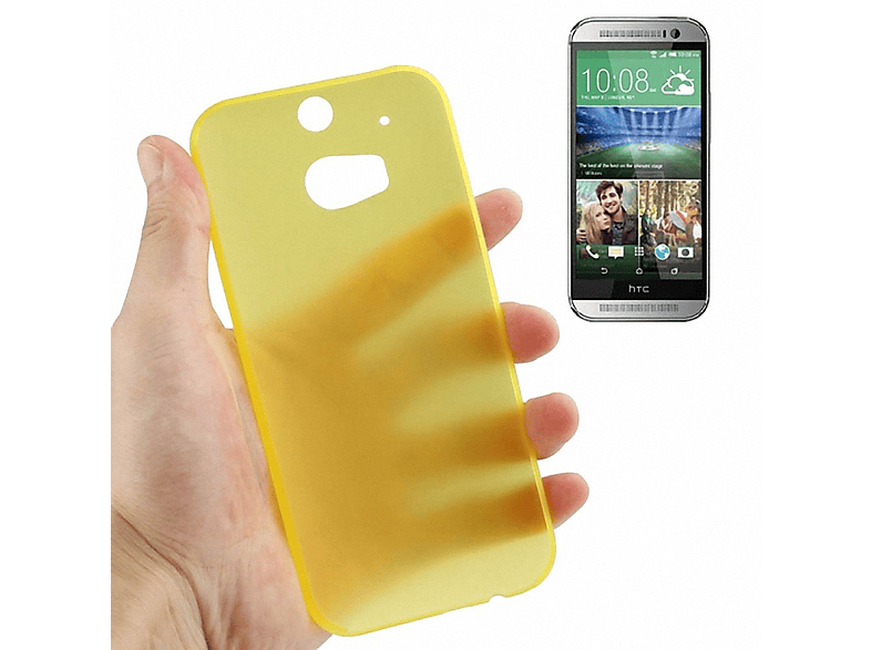 Beliebt und ausverkauft KÖNIG DESIGN Handyhülle, Backcover, HTC, One Gelb M8