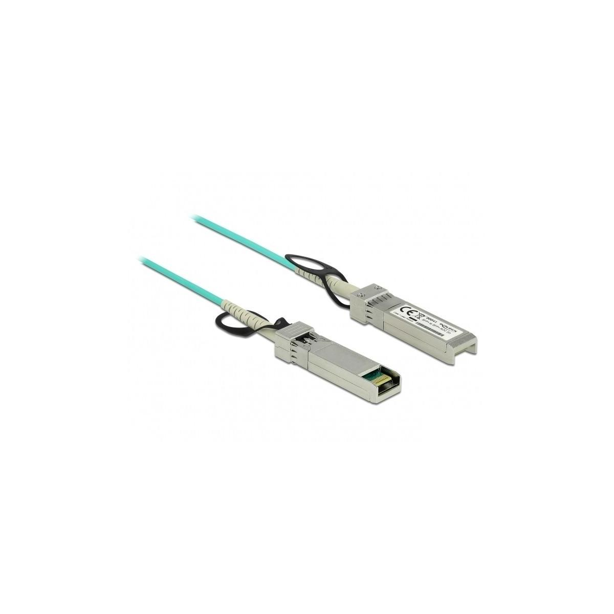 DELOCK 86640 Active SFP+ Türkis Cable Direct (AOC), Attachment