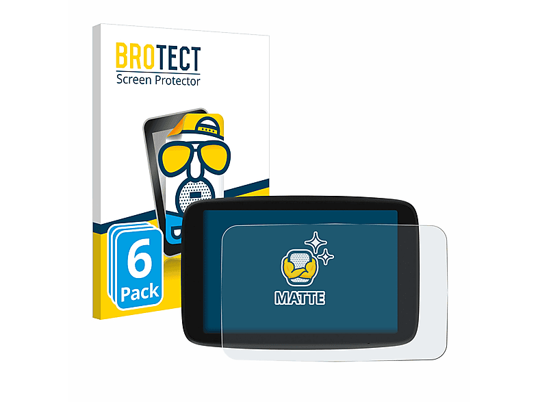 BROTECT 6x matte Schutzfolie(für TomTom Go Navigator 6 PKW-Navigationsgerät) | Navi-Taschen & -Schutzfolien
