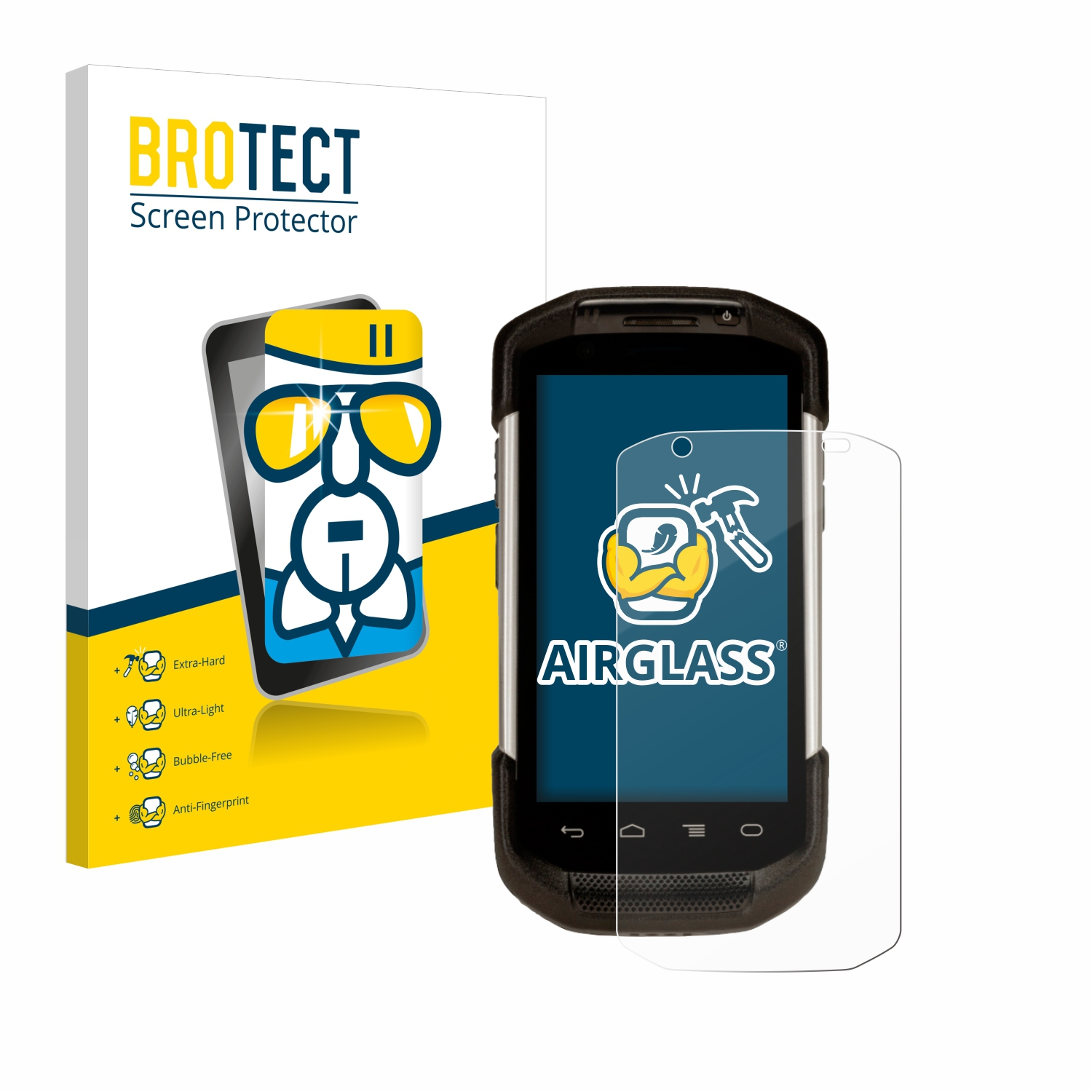 BROTECT Airglass klare Schutzfolie(für Zebra TC70)