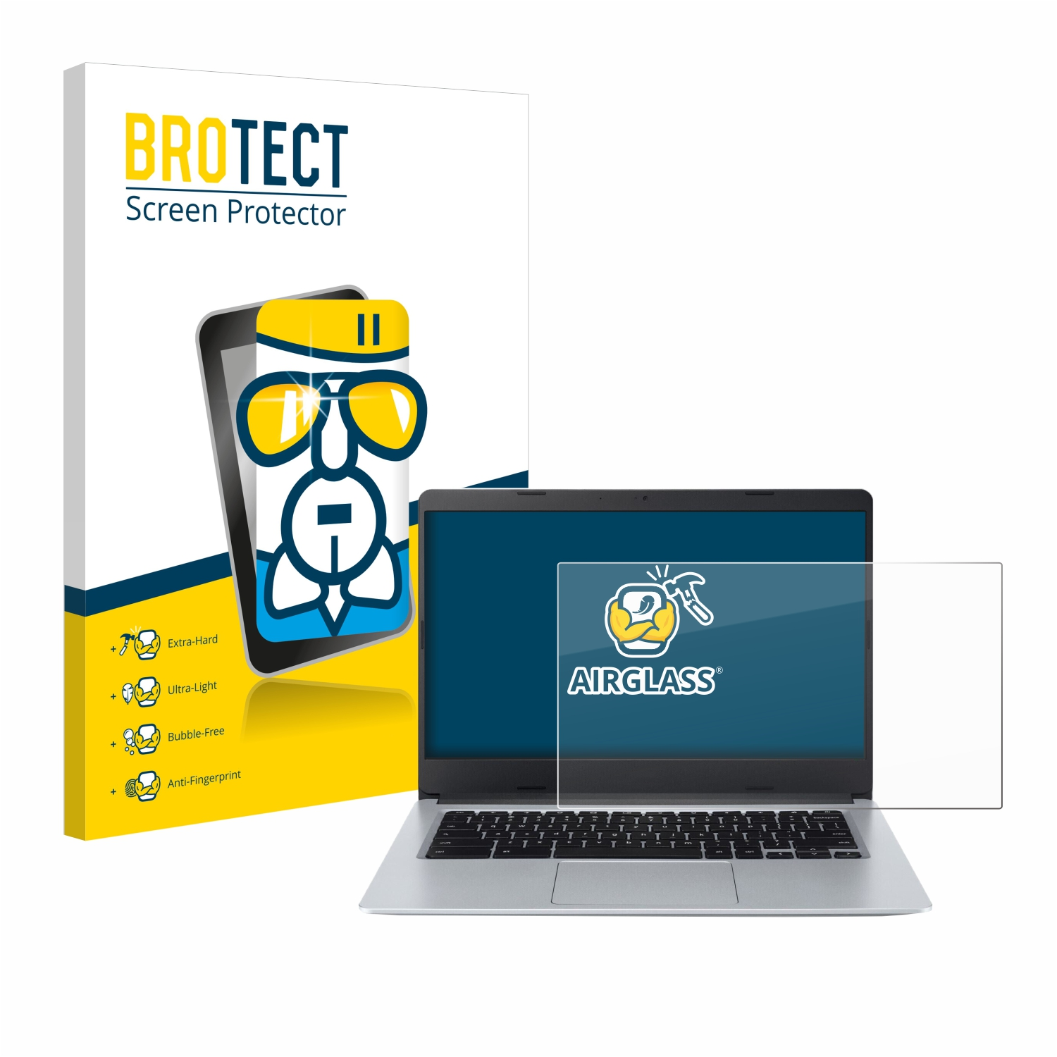 BROTECT Airglass klare Schutzfolie(für Acer CB314-2HT) 314 Spin Chromebook