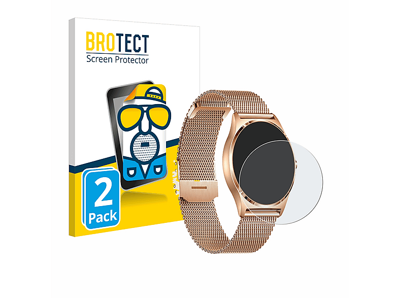 BROTECT 3 Stück Schutzglas für Xlyne X-Watch Joli XW Pro Schutzfolie Panzer Folie Glas Displayschutz Made in Germany [ 9H, Anti-Fingerprint