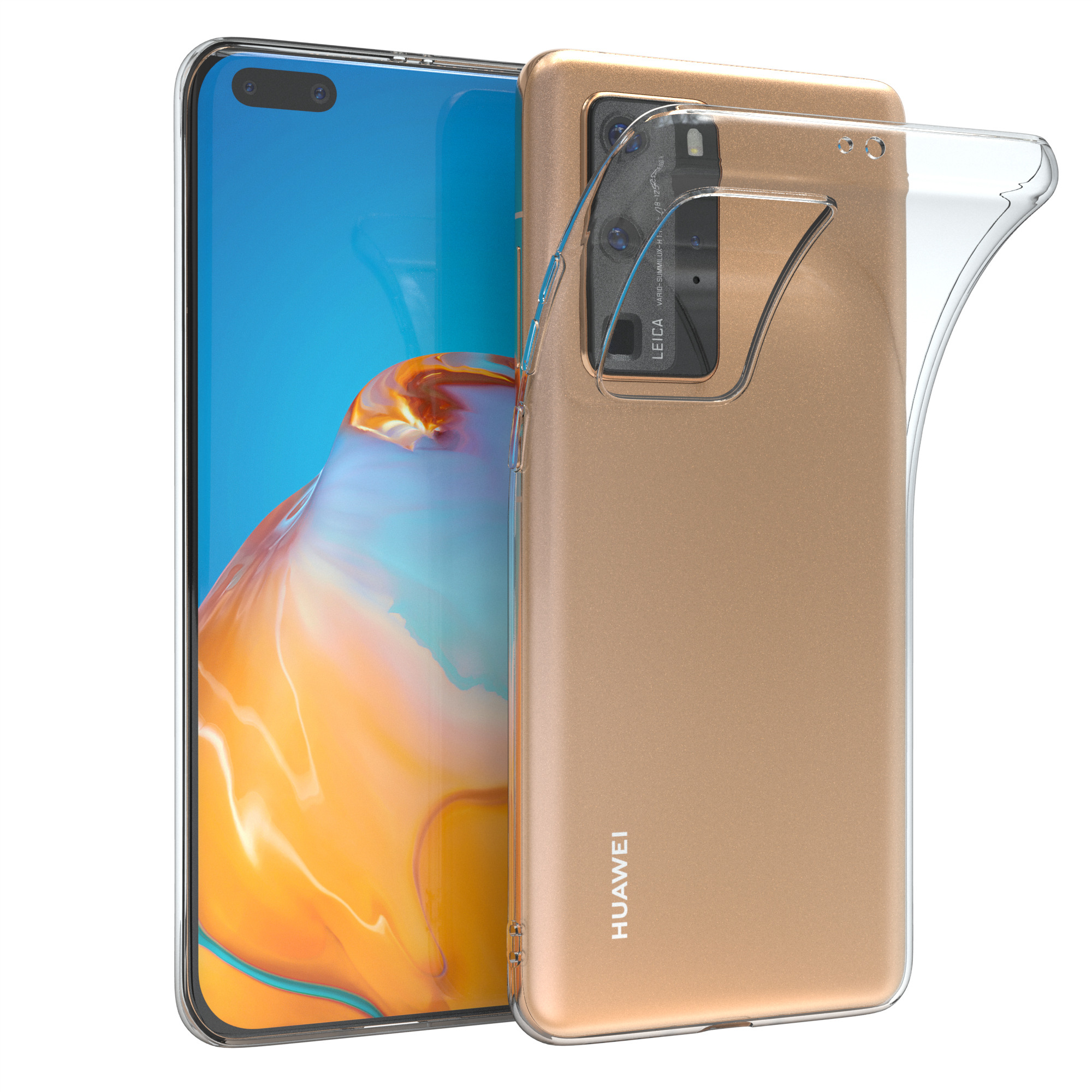 EAZY CASE Slimcover Clear, Durchsichtig Huawei, P40 Pro, Backcover