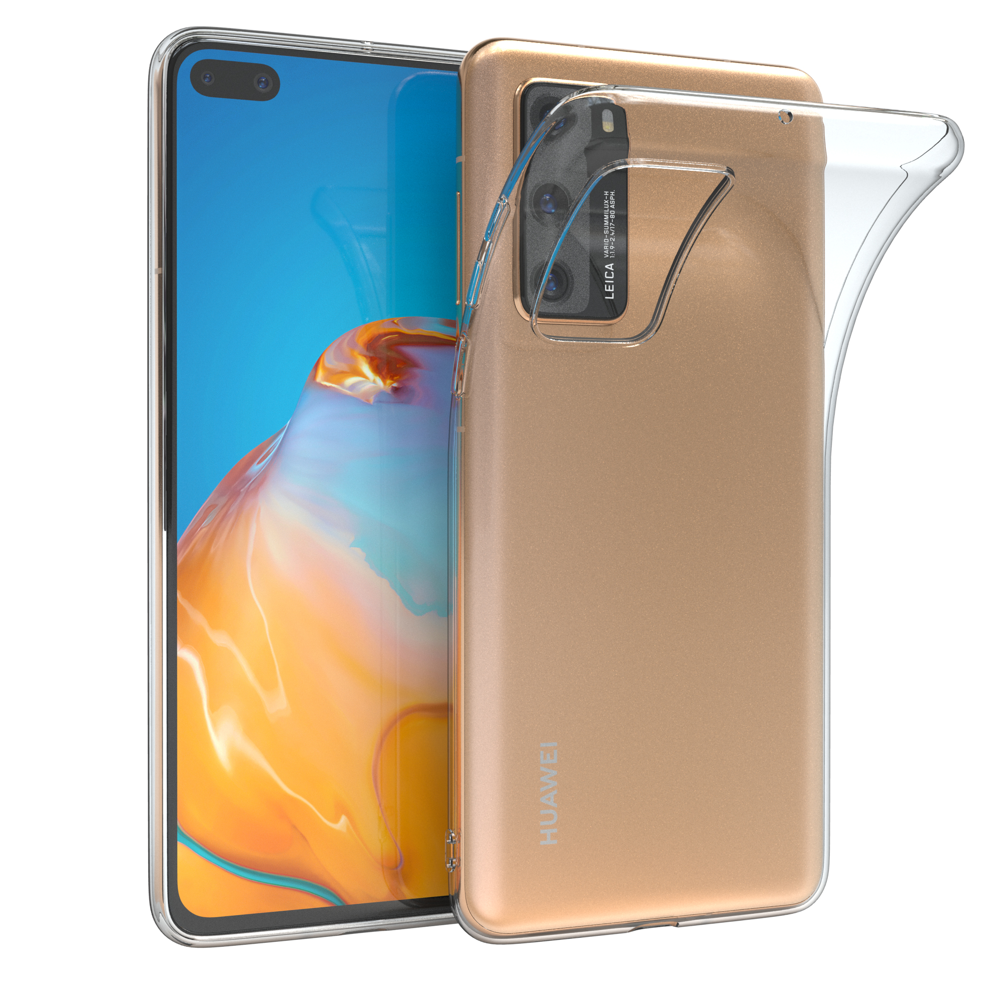 EAZY CASE Durchsichtig Slimcover Huawei, P40, Backcover, Clear