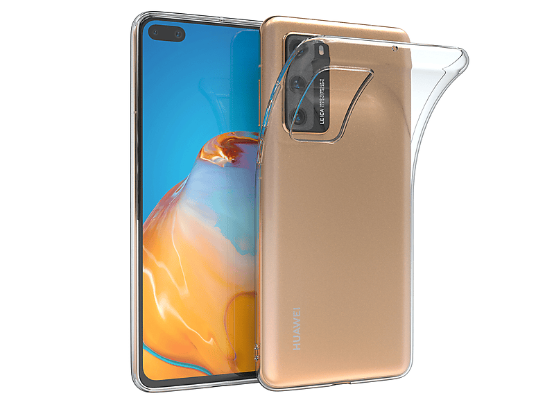 EAZY CASE Slimcover Clear, Backcover, P40, Durchsichtig Huawei