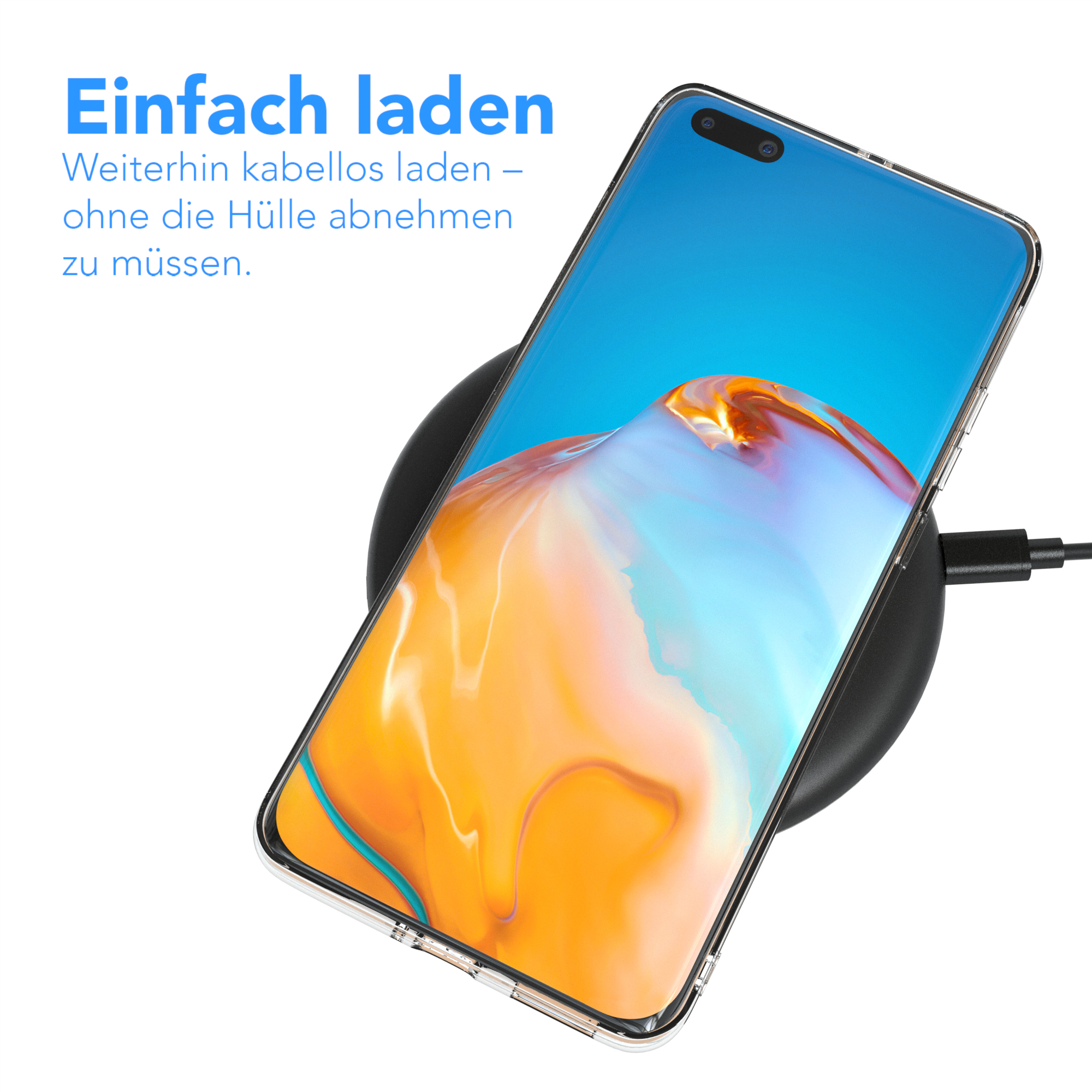EAZY CASE Slimcover Clear, Durchsichtig Huawei, P40 Pro, Backcover