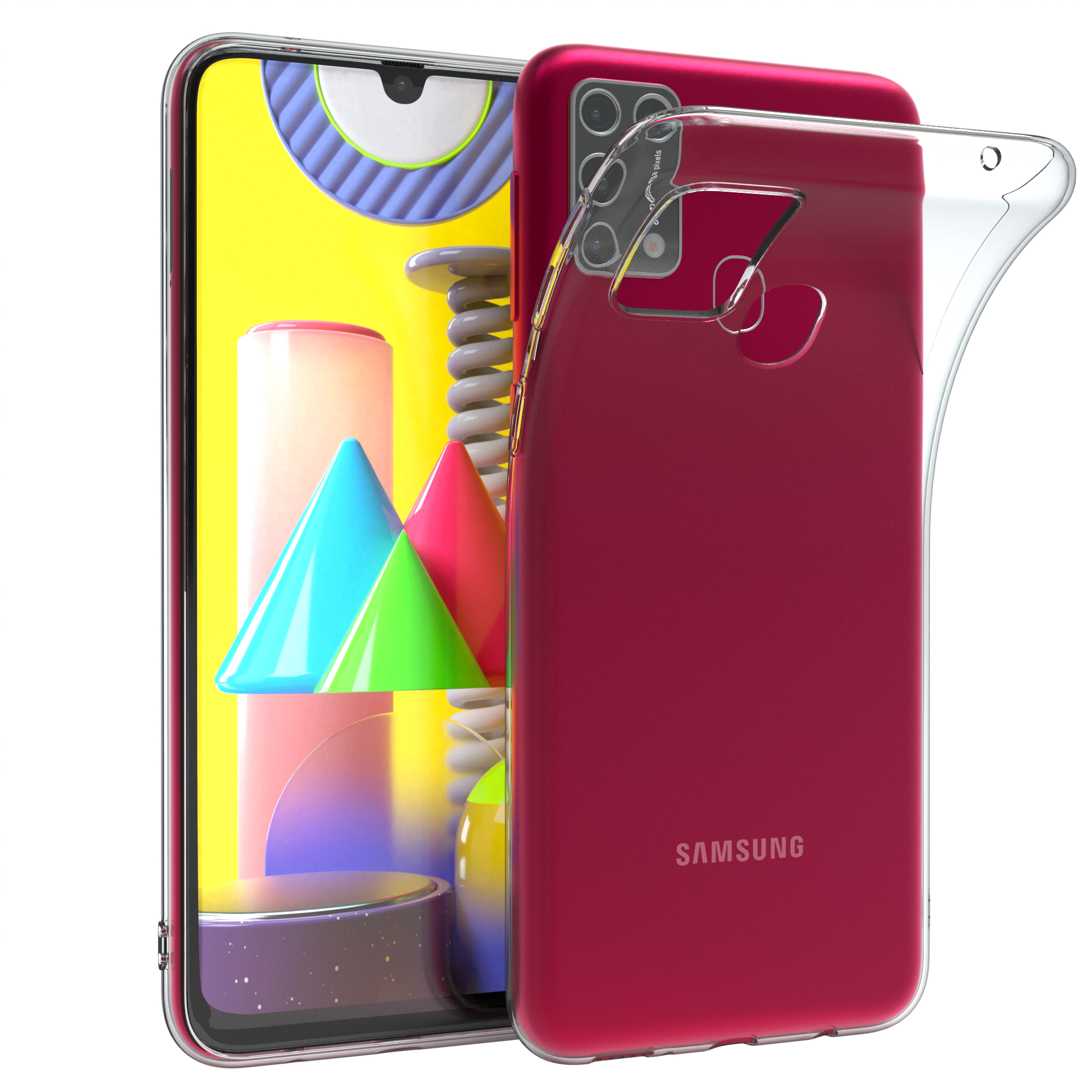 EAZY CASE Slimcover Clear, Galaxy M31, Durchsichtig Samsung, Backcover