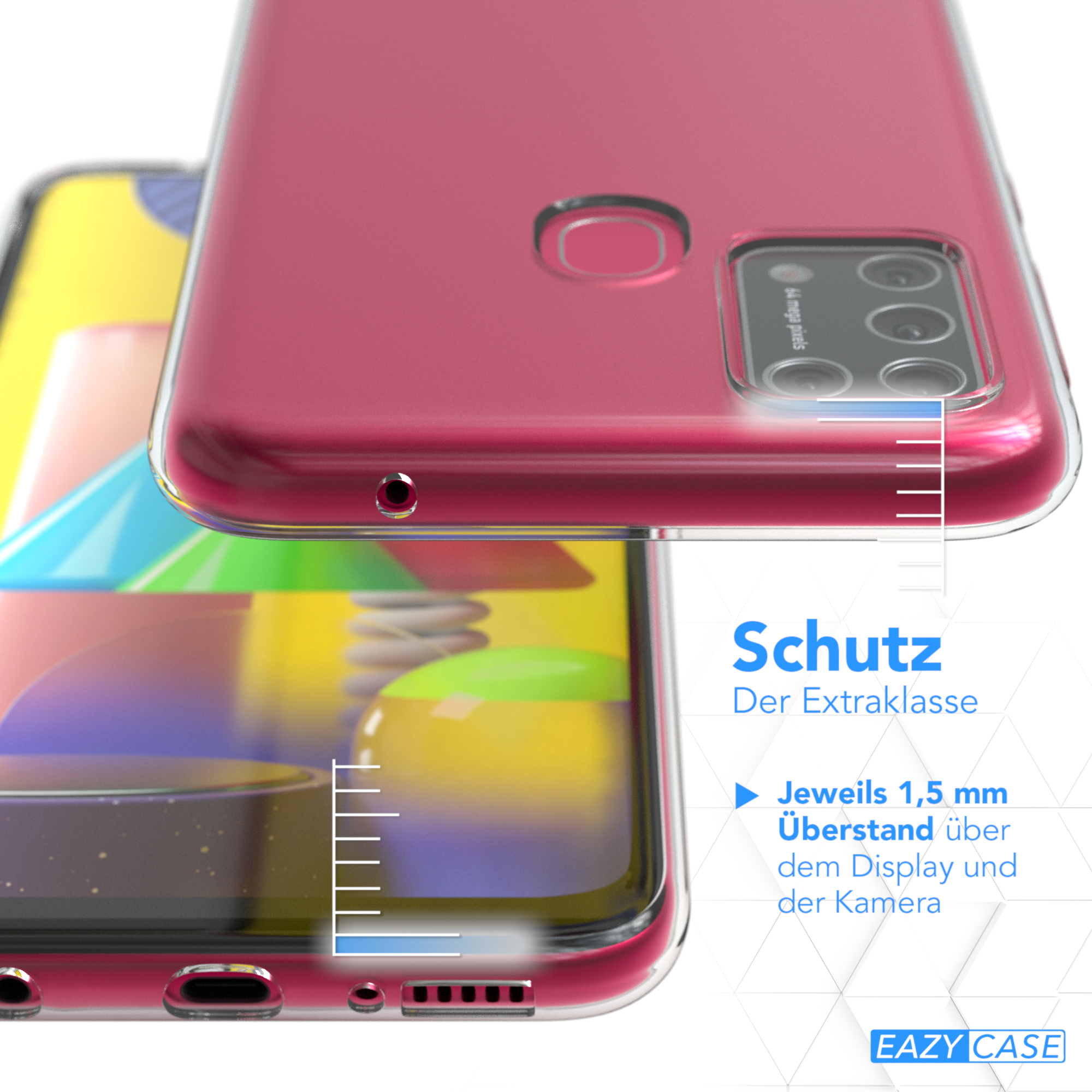 EAZY CASE Slimcover Clear, Durchsichtig Samsung, M31, Galaxy Backcover