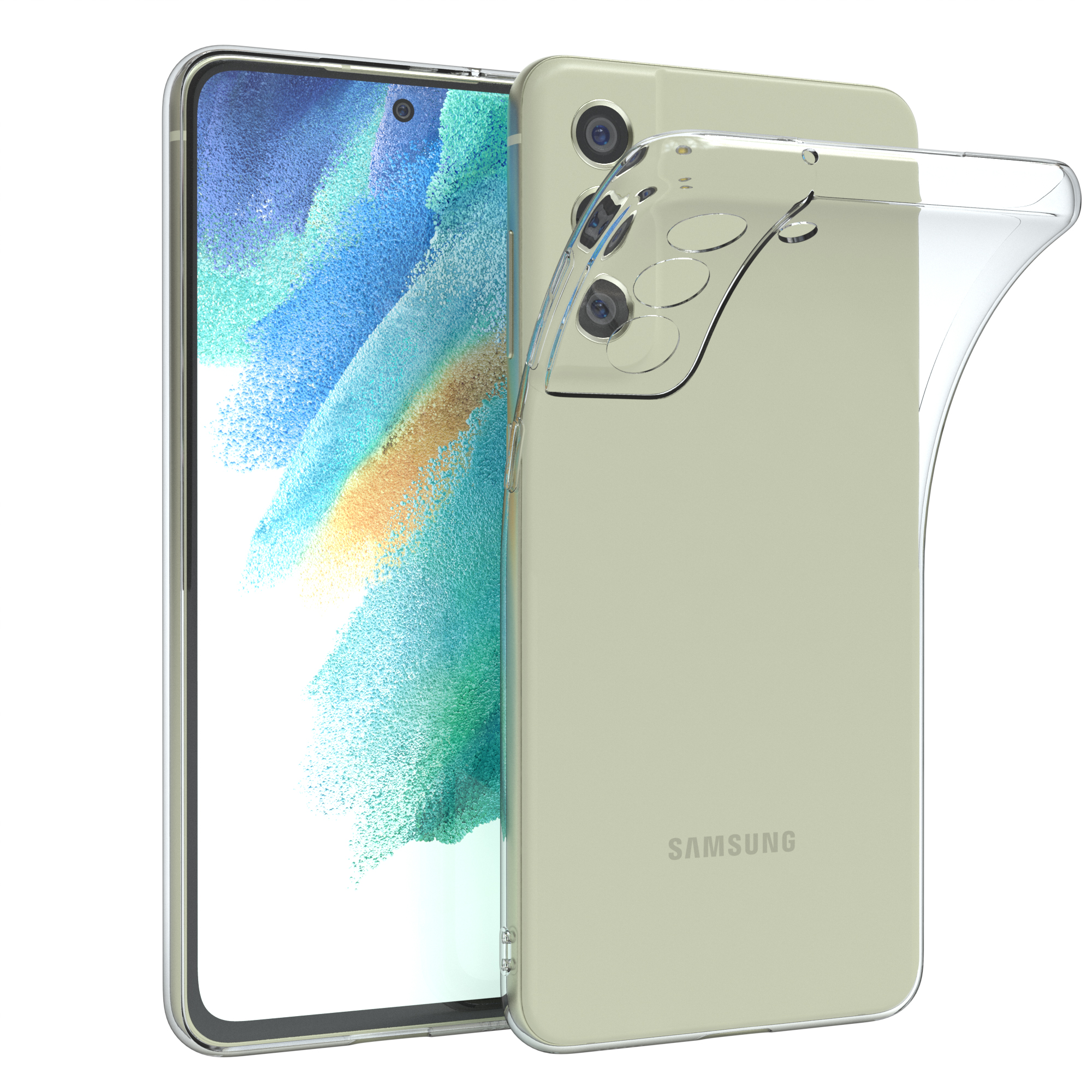 FE Samsung, Durchsichtig EAZY Backcover, 5G, CASE Galaxy Slimcover S21 Clear,