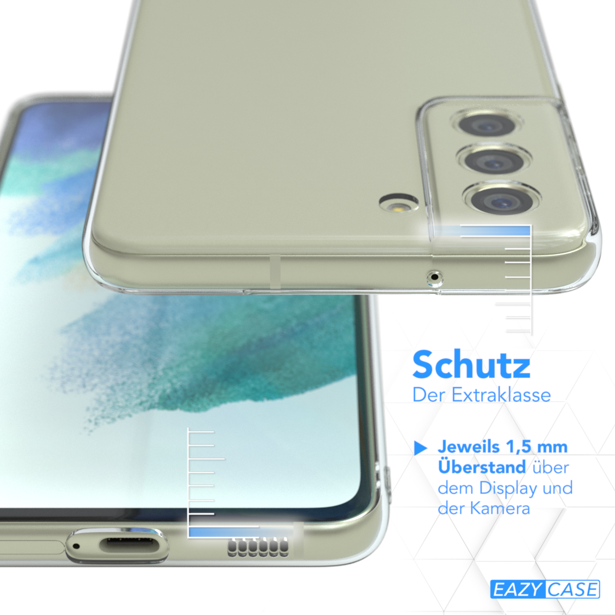 Slimcover Samsung, Backcover, FE EAZY CASE 5G, S21 Durchsichtig Galaxy Clear,