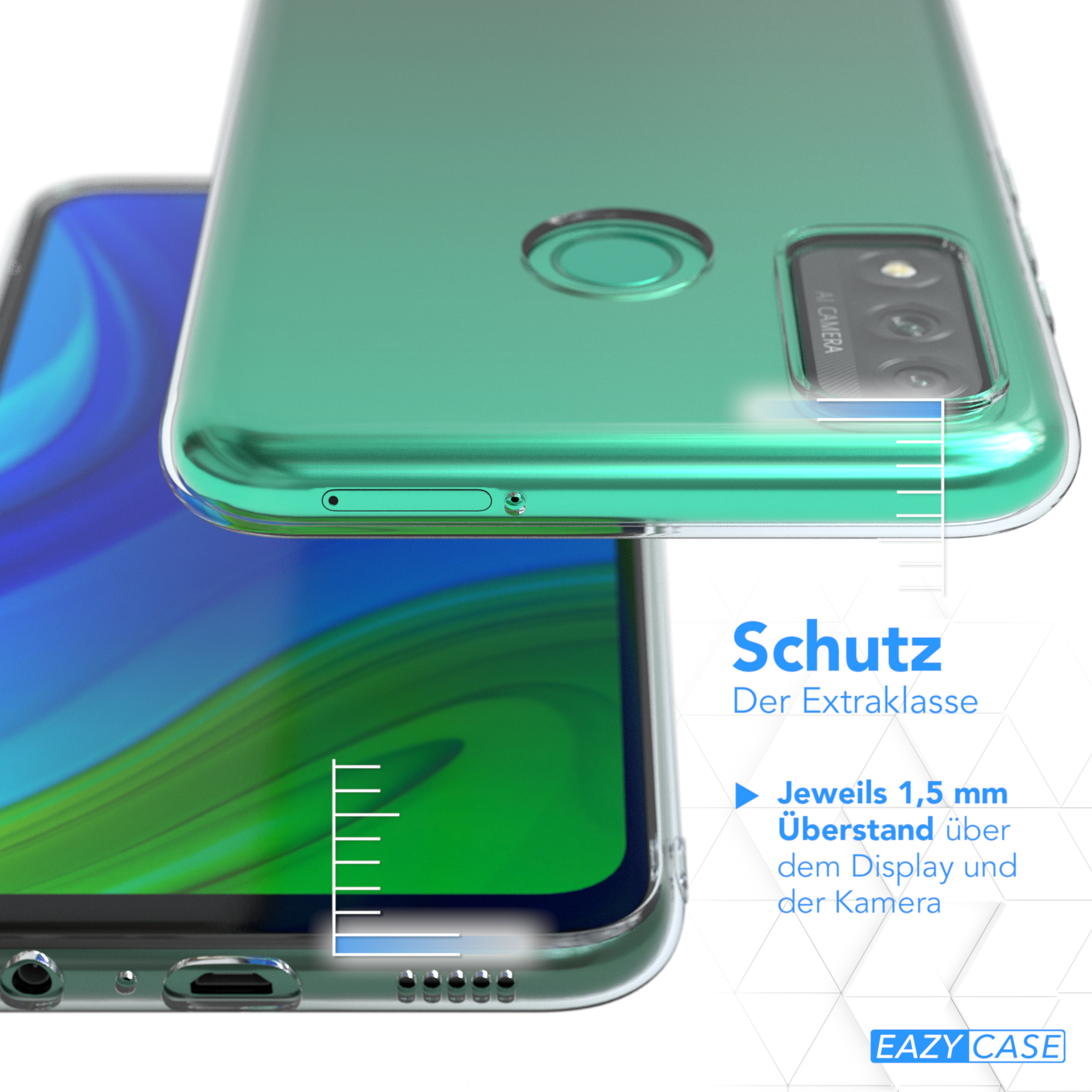 EAZY CASE Huawei, Smart Backcover, Durchsichtig P Slimcover Clear, (2020)