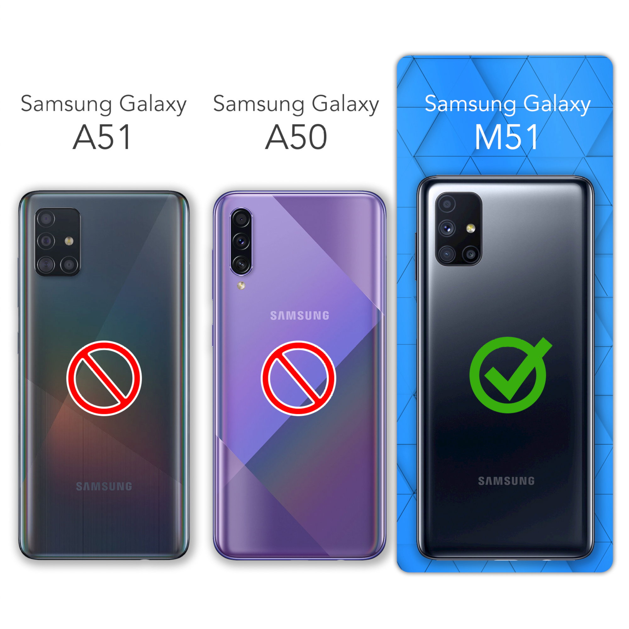 M51, Durchsichtig Backcover, CASE Samsung, Clear, Galaxy Slimcover EAZY