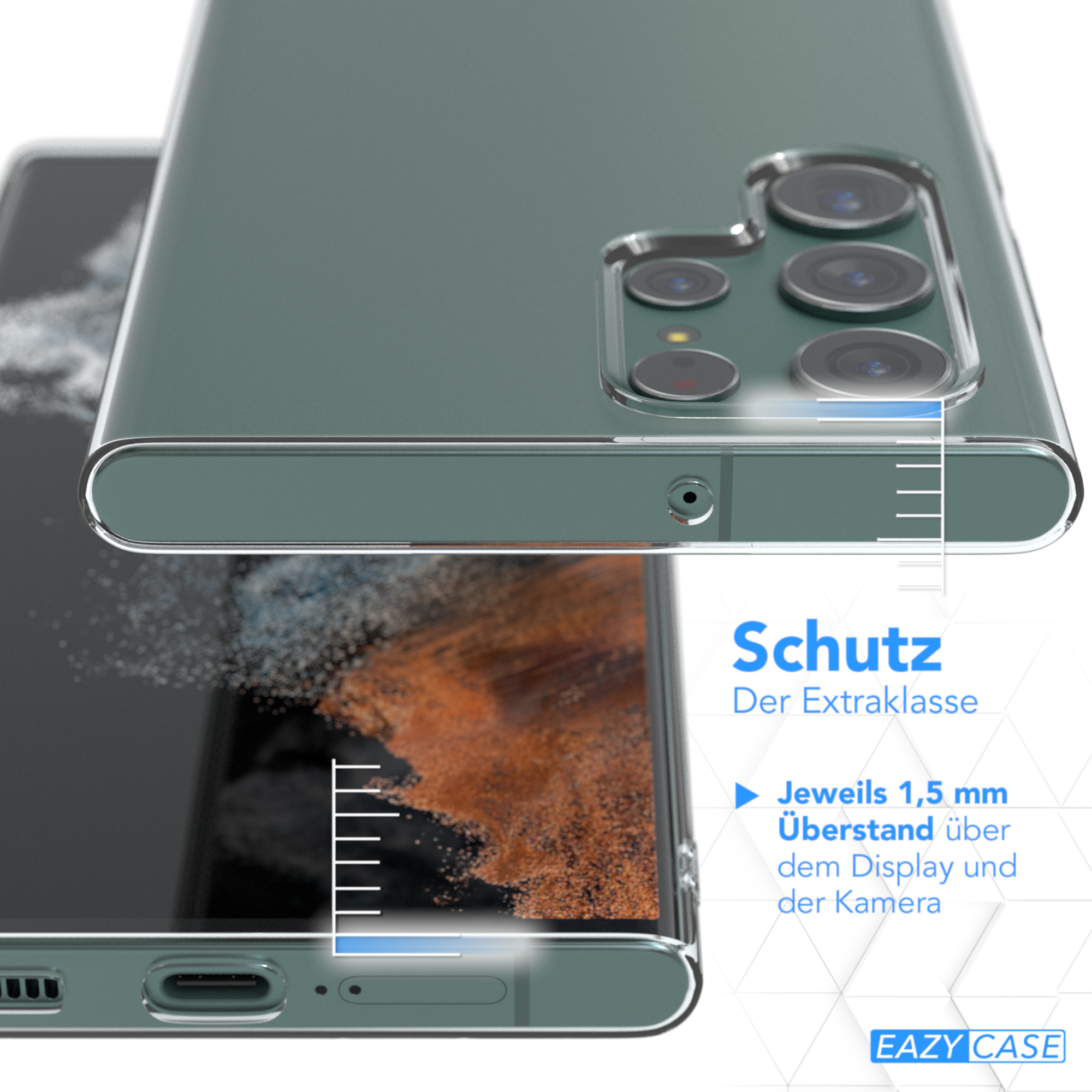 5G, Samsung, Ultra Backcover, S22 Slimcover CASE Durchsichtig Galaxy Clear, EAZY