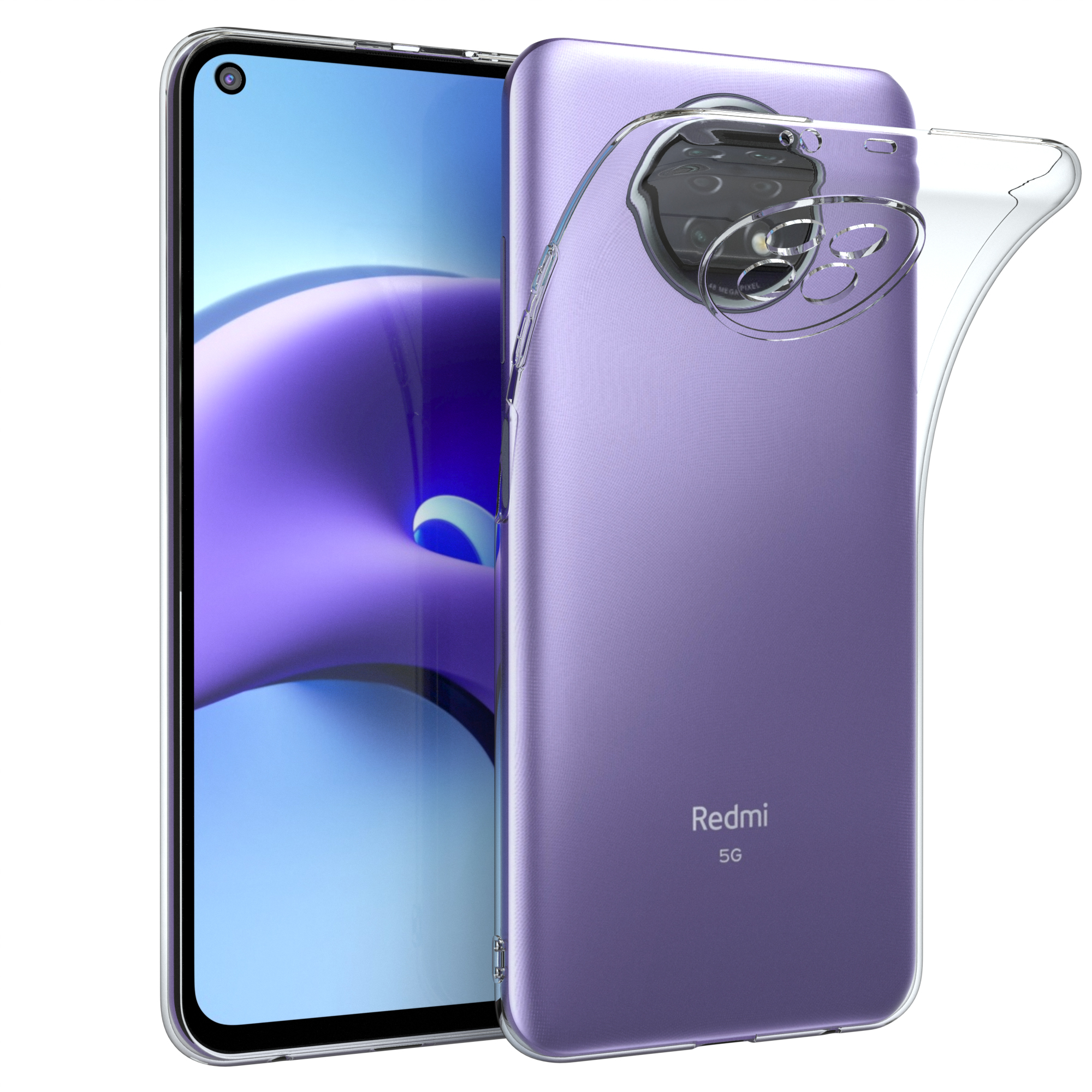 Redmi 9T, EAZY Slimcover CASE Backcover, Durchsichtig Note Xiaomi, Clear,