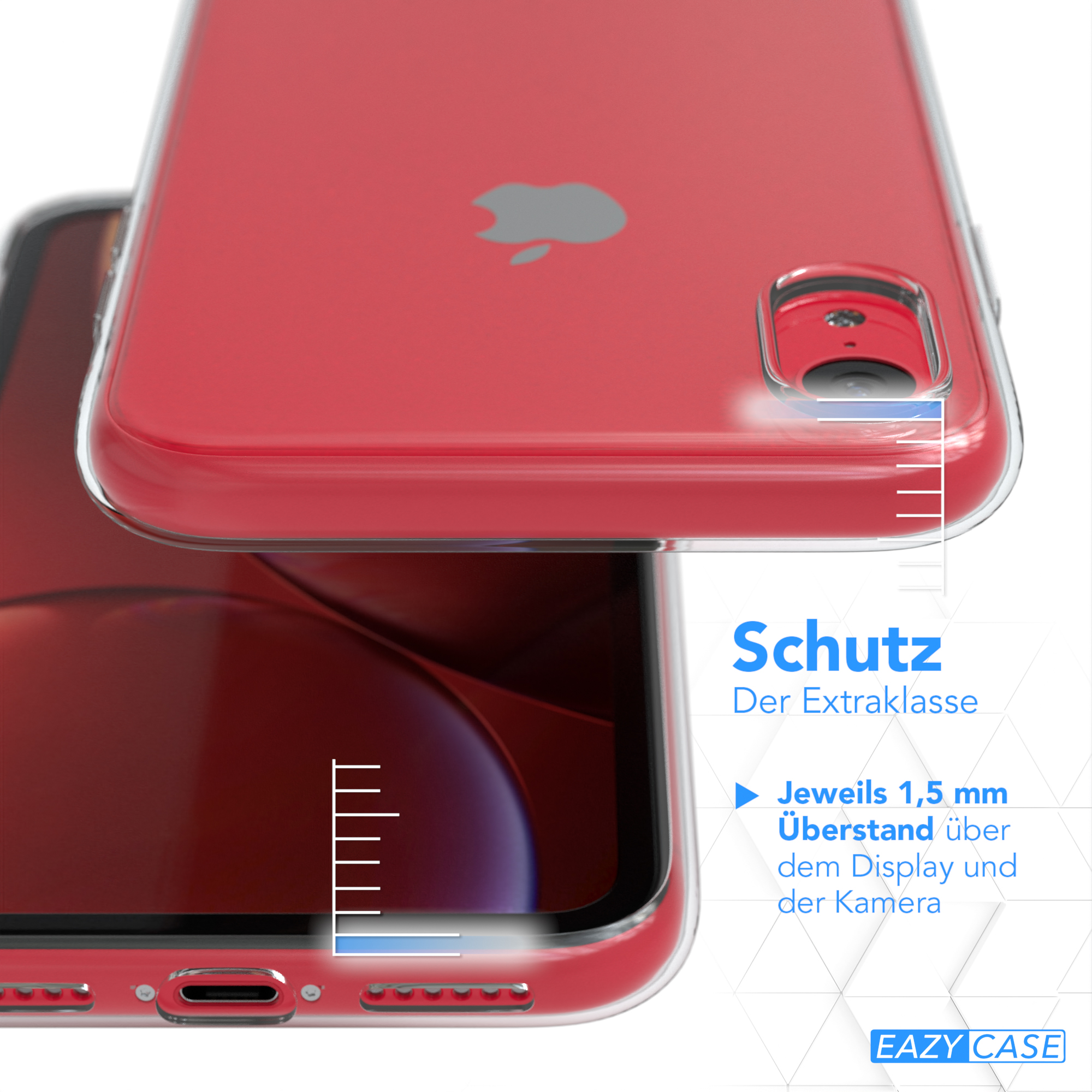 iPhone CASE Clear, EAZY Backcover, XR, Apple, Durchsichtig Slimcover