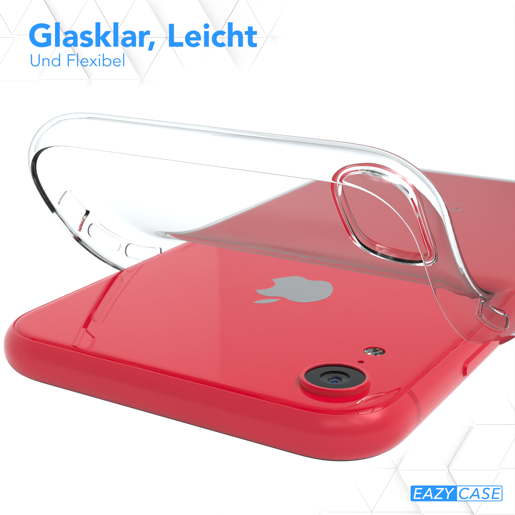 CASE EAZY Apple, Slimcover Backcover, XR, iPhone Durchsichtig Clear,