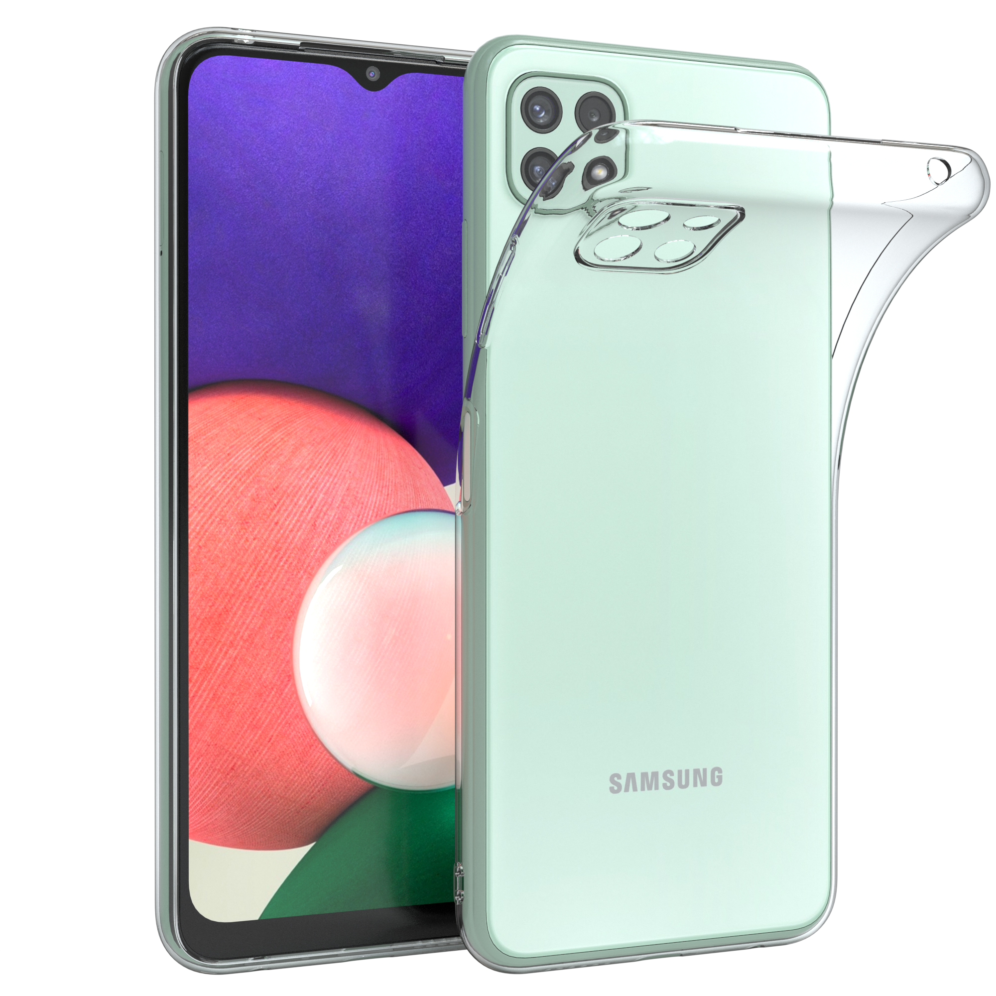 Slimcover Samsung, A22 5G, EAZY Durchsichtig Backcover, Galaxy Clear, CASE