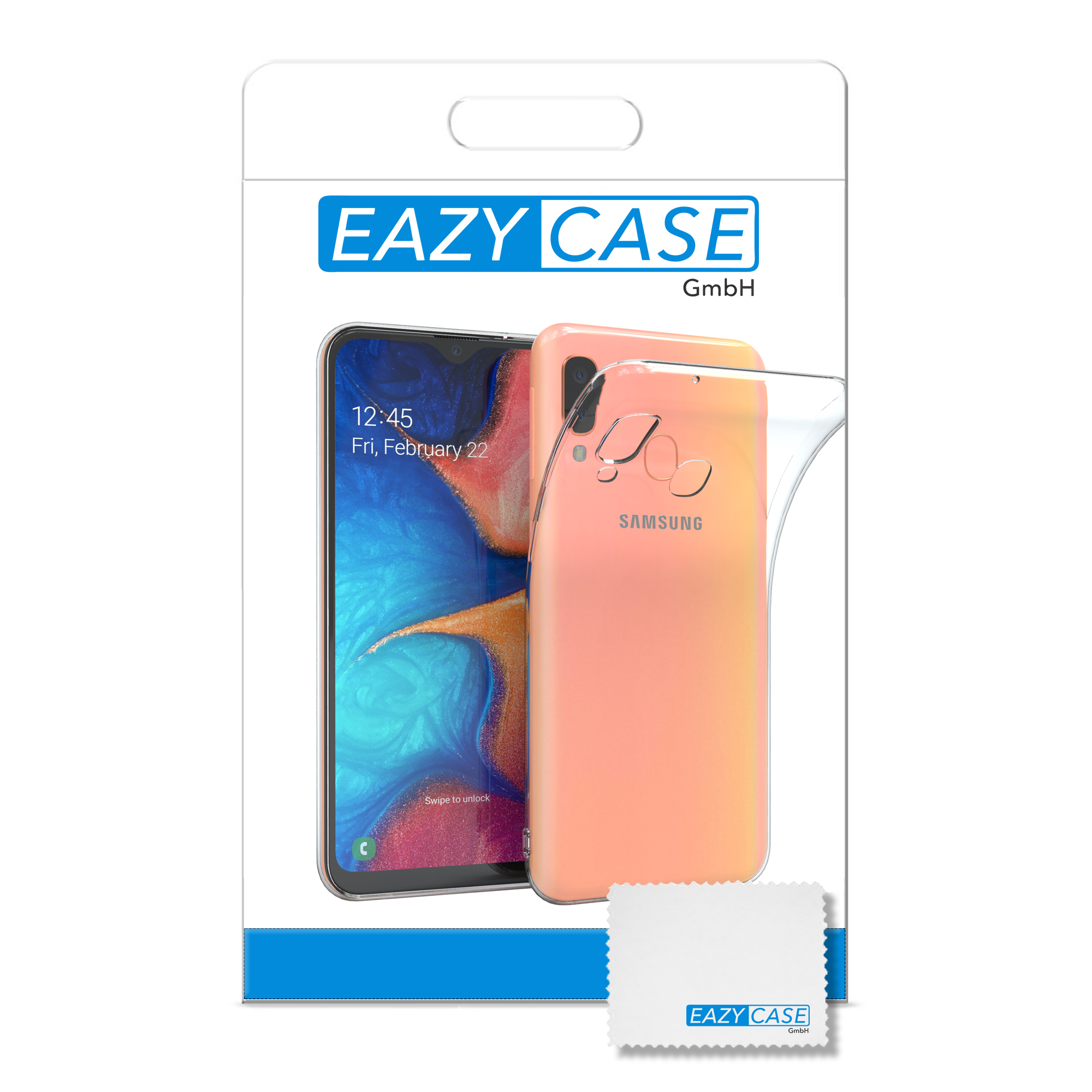 Backcover, Galaxy Clear, Samsung, Durchsichtig CASE EAZY Slimcover A20e,