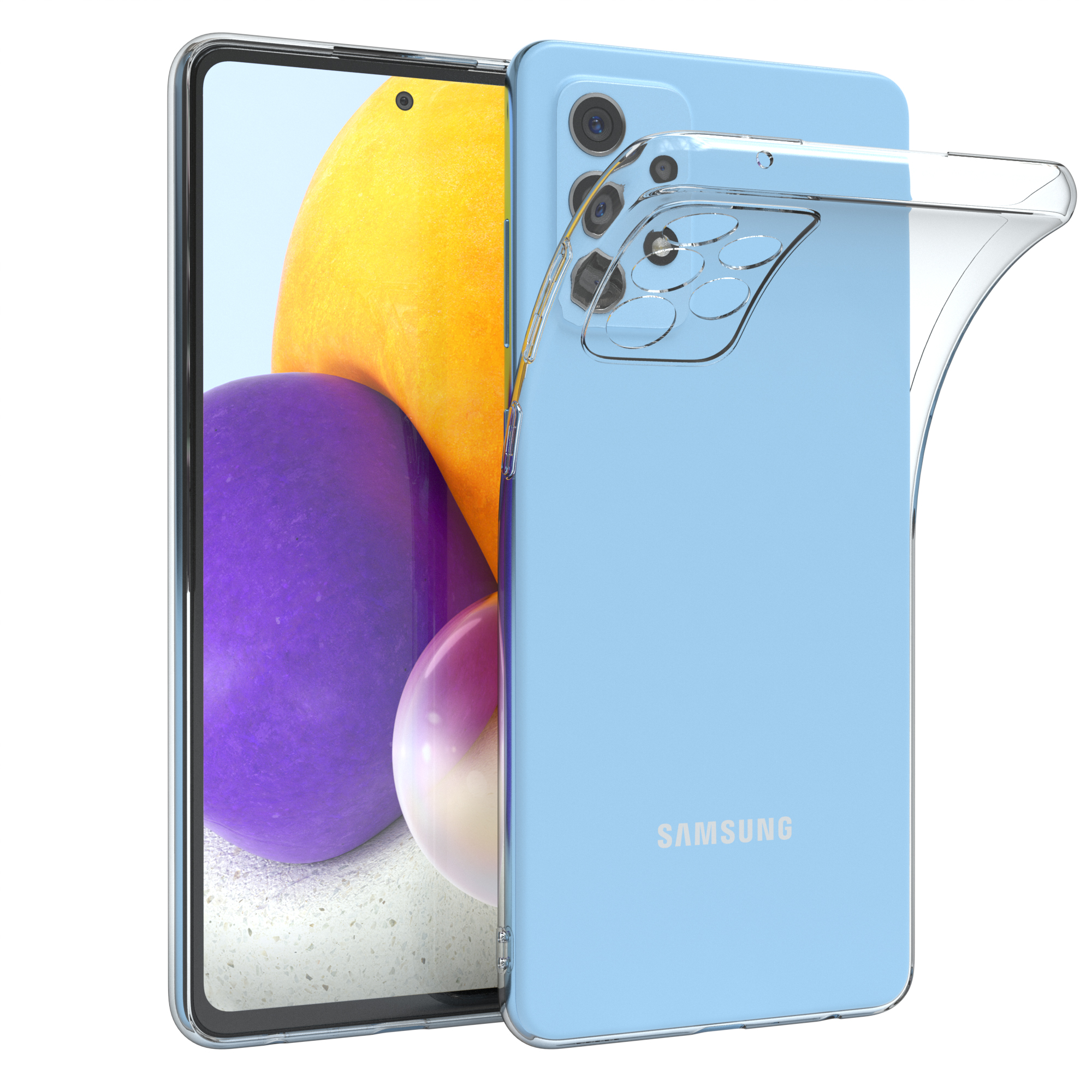 Clear, Galaxy EAZY Slimcover A72 Samsung, A72 CASE / Durchsichtig Backcover, 5G,