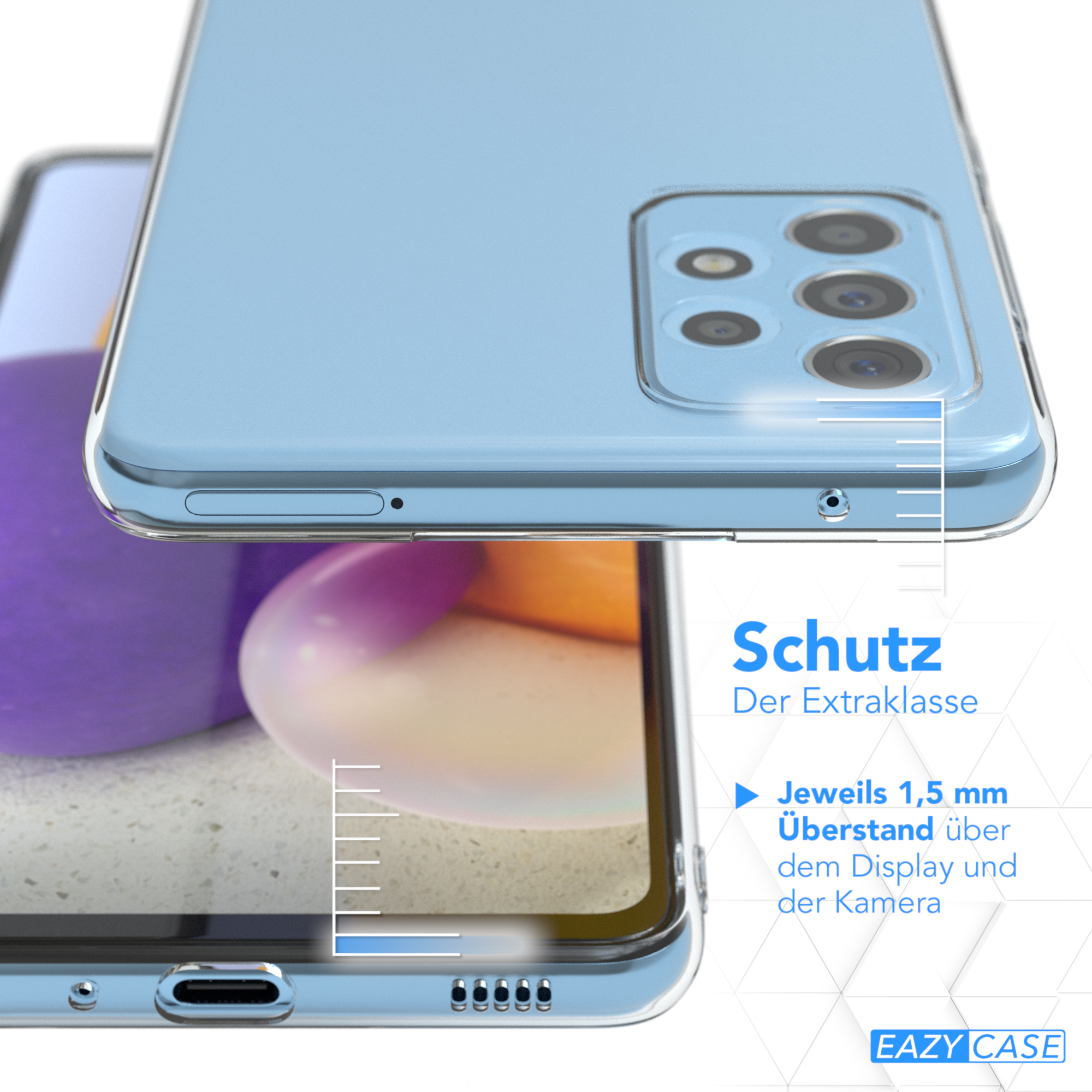 Clear, Galaxy EAZY Slimcover A72 Samsung, A72 CASE / Durchsichtig Backcover, 5G,