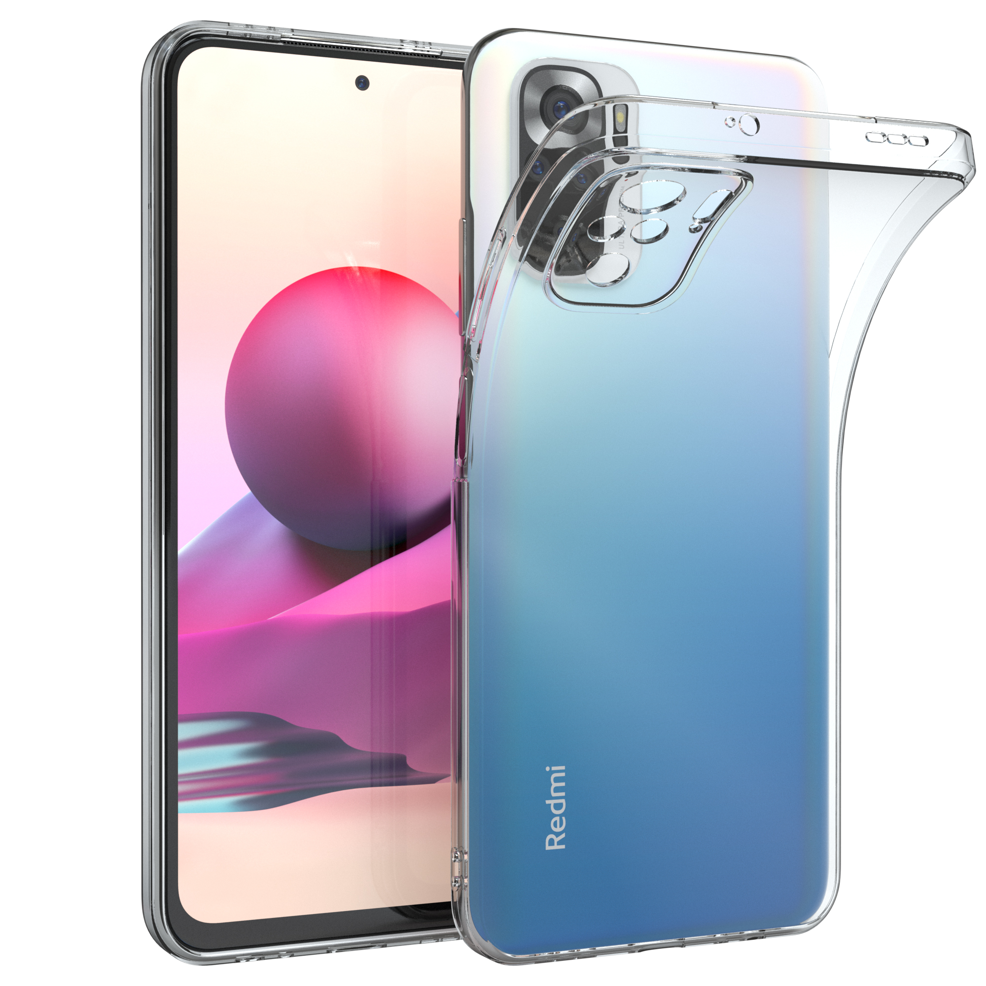 EAZY CASE Xiaomi, Slimcover Redmi Durchsichtig 10S, / Backcover, Note 10 Clear