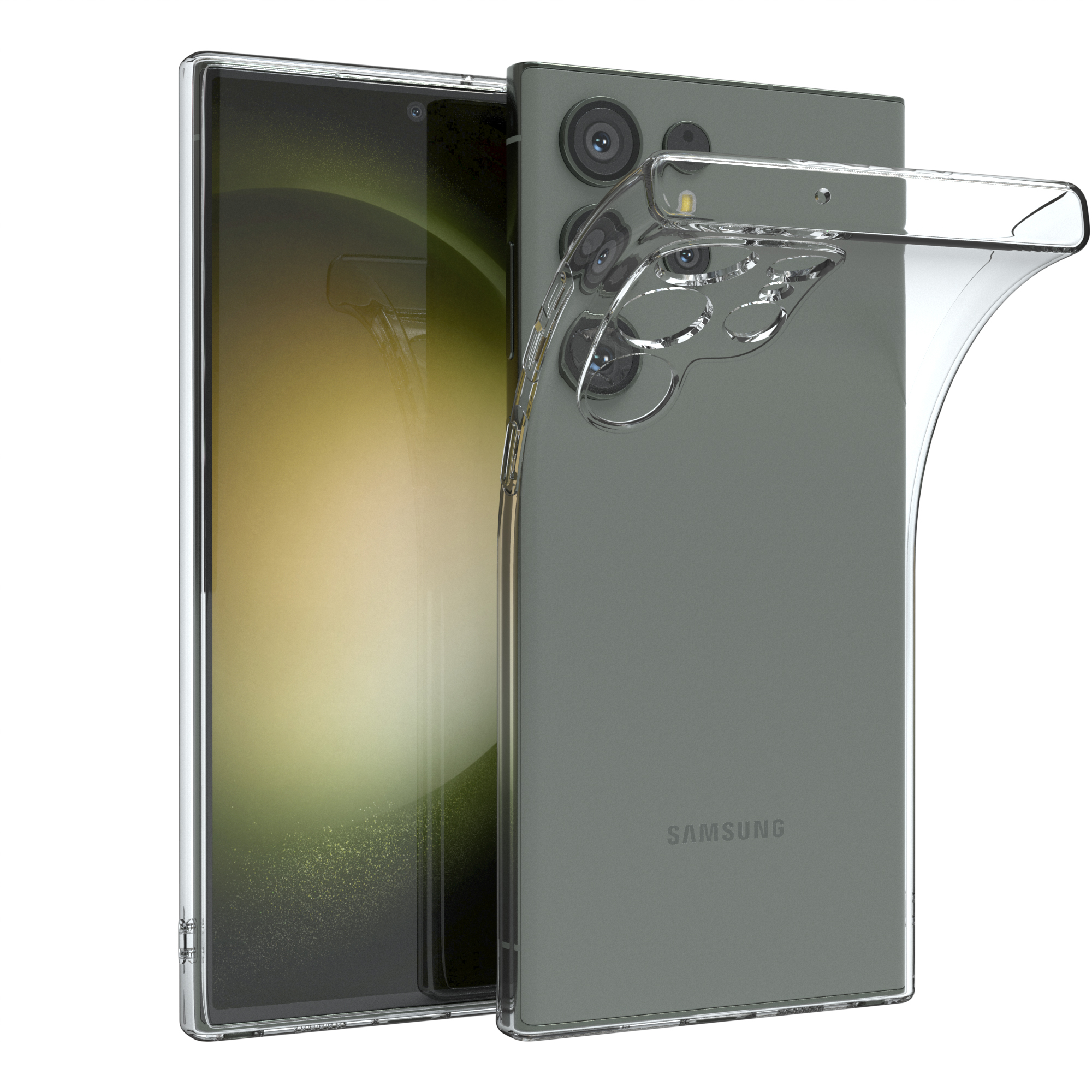 EAZY CASE Slimcover Durchsichtig Ultra, Samsung, S23 Clear, Galaxy Backcover