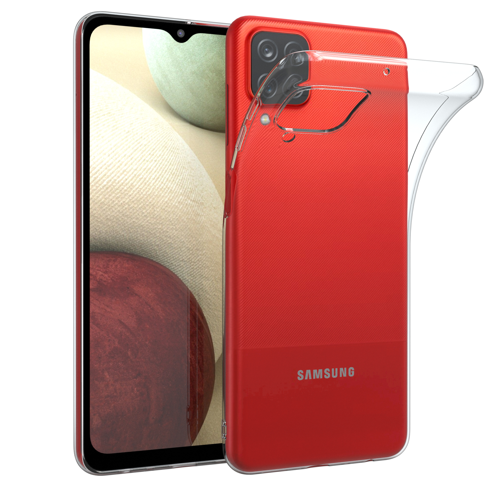 CASE Samsung, Clear, Durchsichtig A12, EAZY Backcover, Slimcover Galaxy