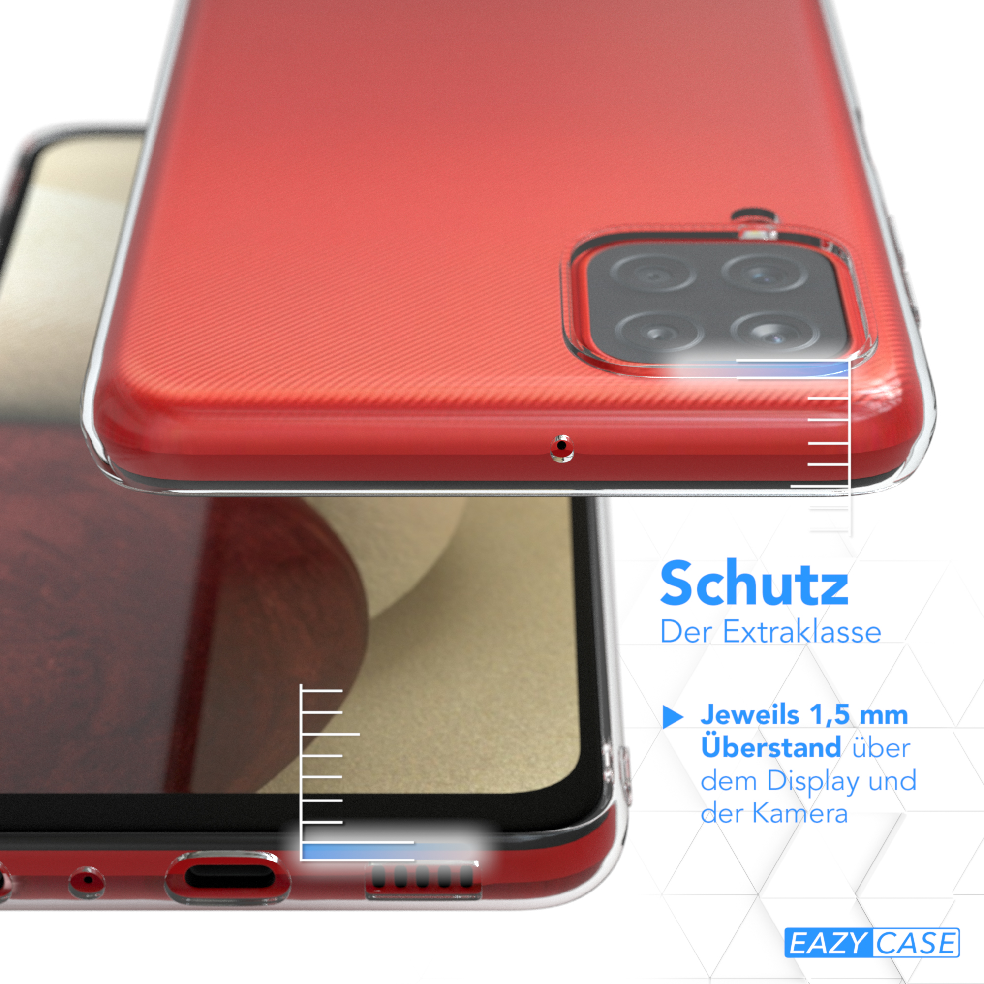 EAZY CASE Slimcover Clear, Durchsichtig Backcover, Galaxy A12, Samsung