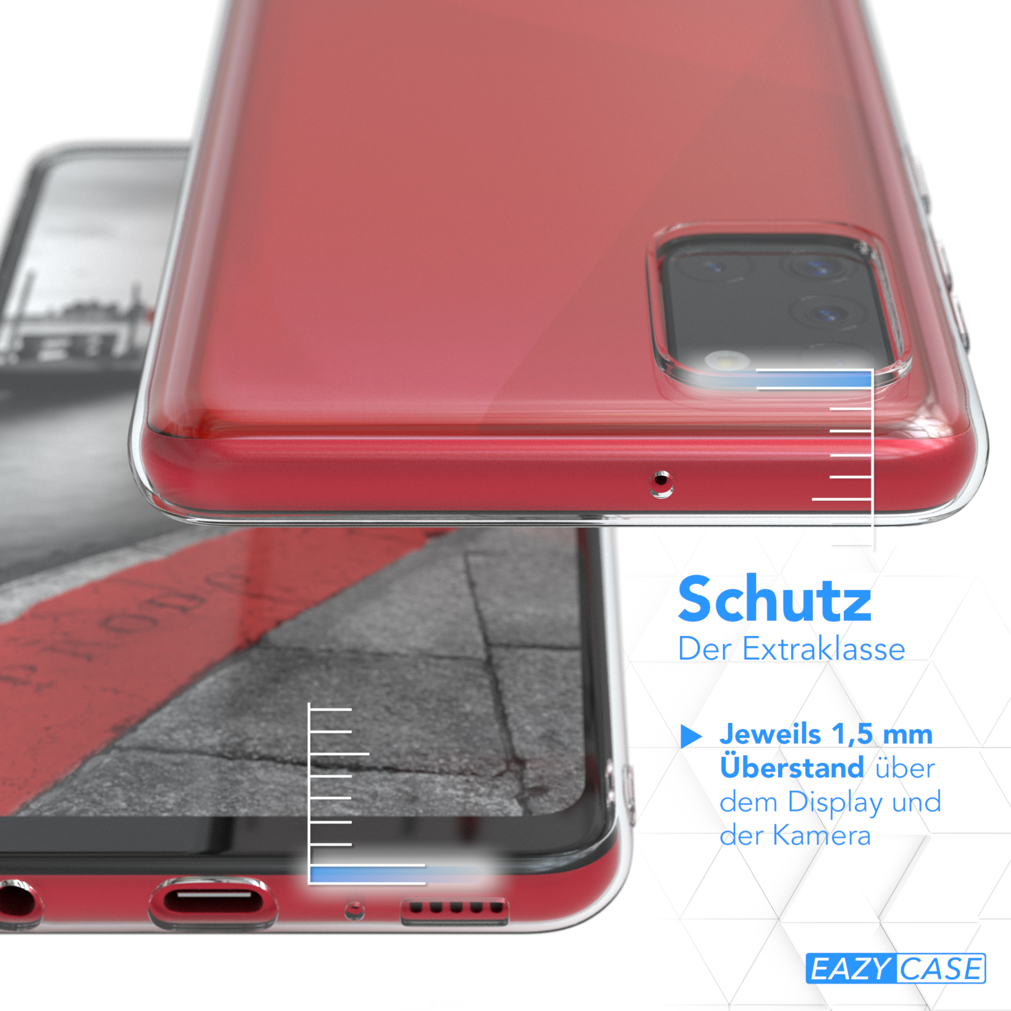 CASE Galaxy Samsung, EAZY Slimcover A31, Durchsichtig Clear, Backcover,