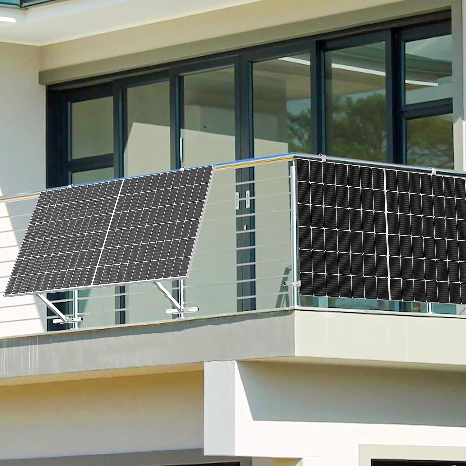 LEICKE ULL Aluminiumlegierung Solarpanel-Halterung Halterung Balkon Alle Balkonkraftwerk für Solarmodul Robustem I