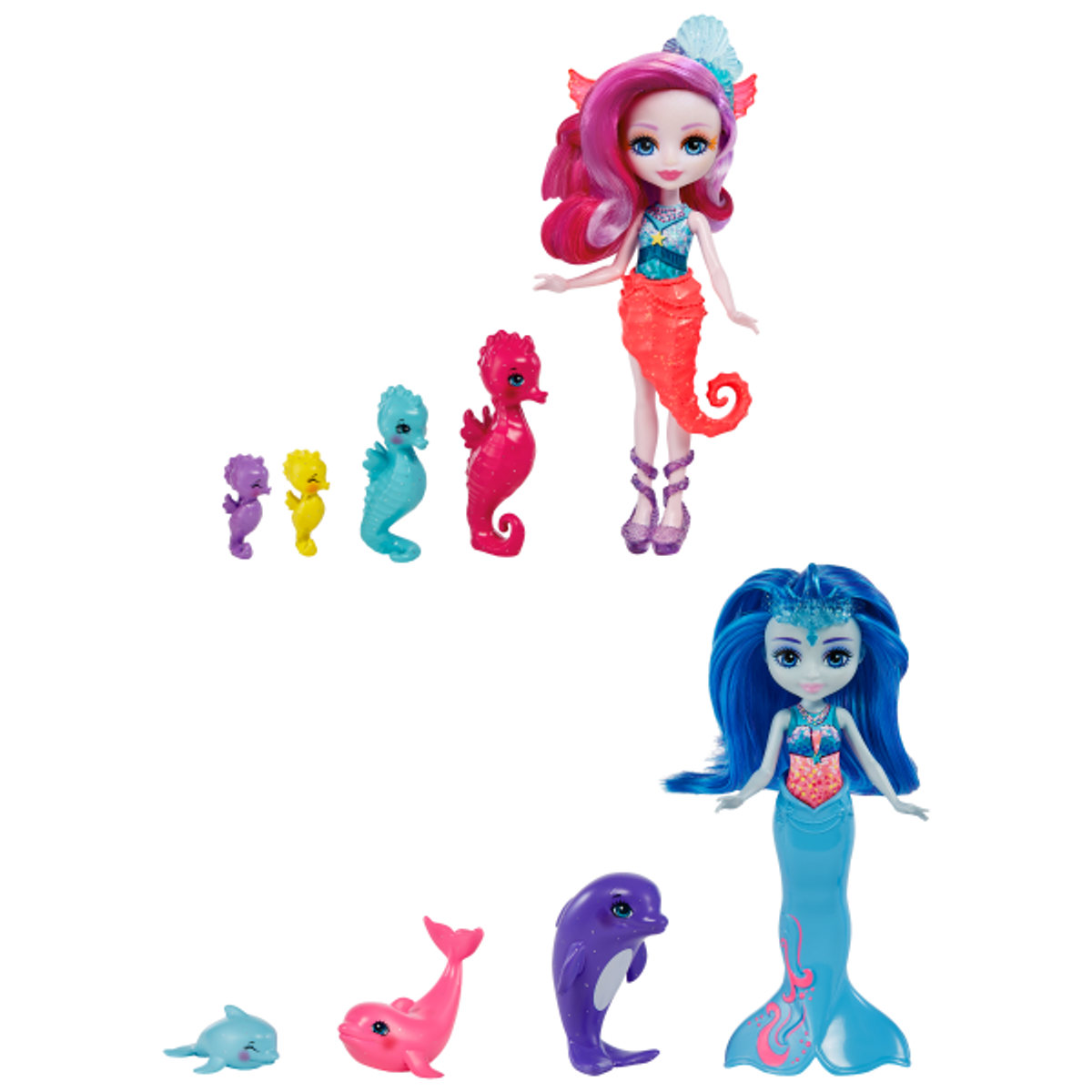Lalki syreny i koniki morskie. Lalka syrena i koniki morskie w różnych rozmiarach.