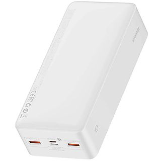 Powerbank - BASEUS Bipow Digital Display 20W 30000 mAh, 30000 mAh, 2 x USB-A, 1 x USB Type-C, Blanco