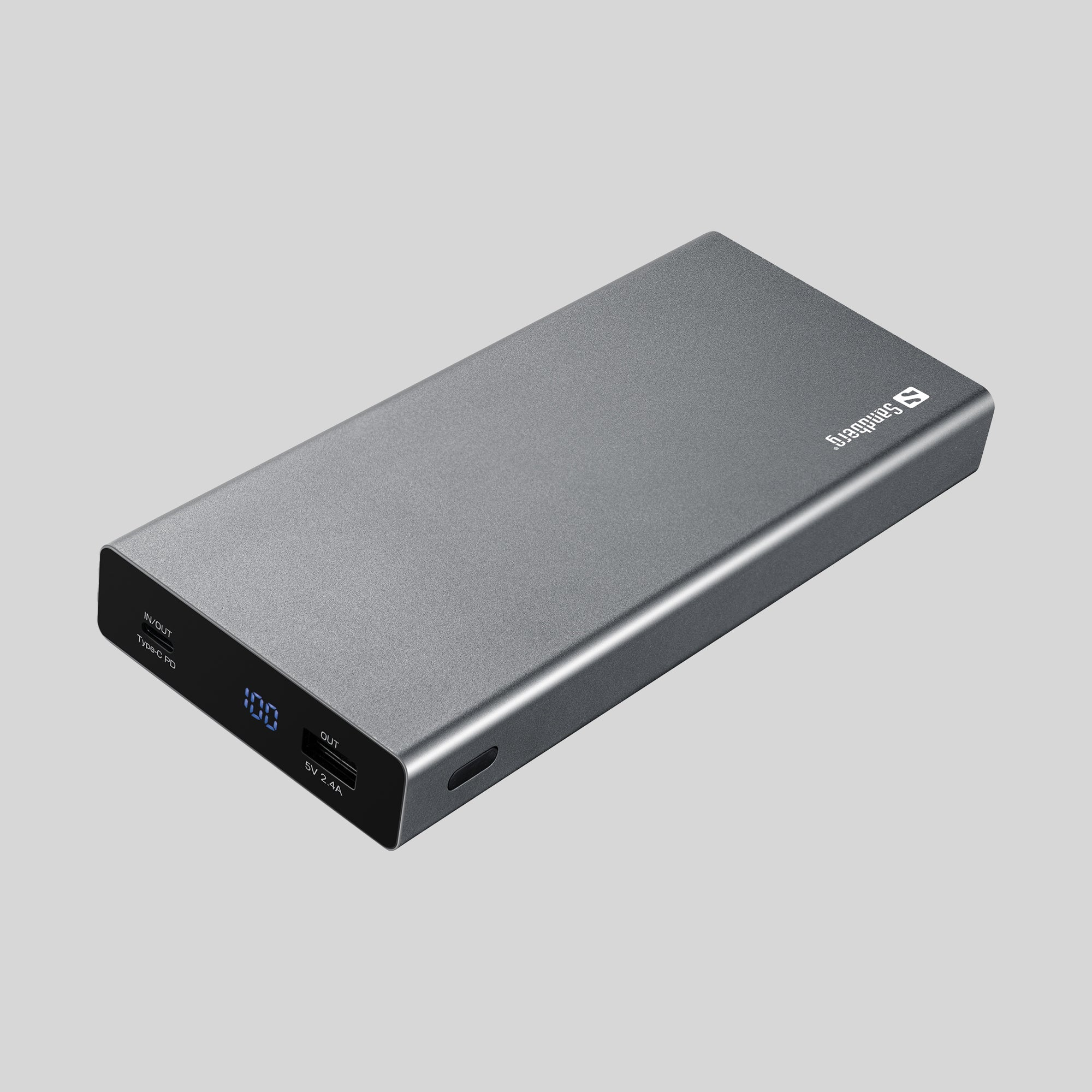 SANDBERG Sandberg Powerbank USB-C PD mAh 20000 Grau 20000 Powerbank 100W