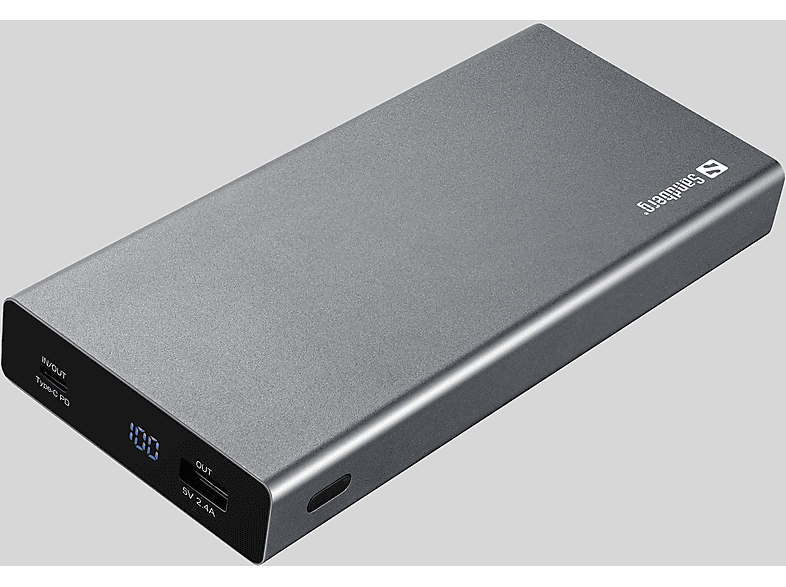SANDBERG Sandberg Powerbank USB-C PD mAh 20000 Grau 20000 Powerbank 100W
