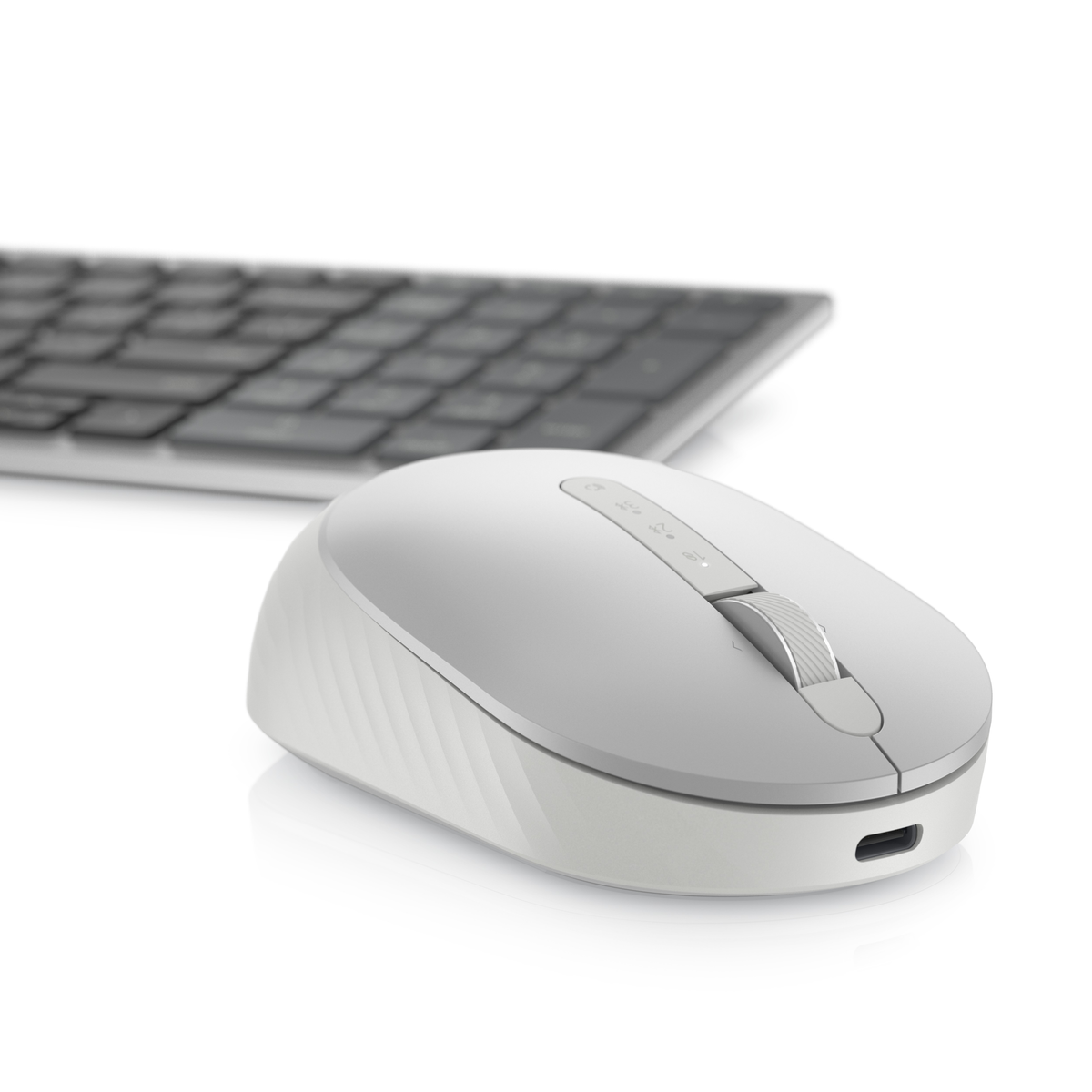 silber 1.600 USB, dpi) Maus, Premier beidhändig, Tasten, DELL Maus Weiß Bluetooth, optische MS7421W 7 (kabellos,