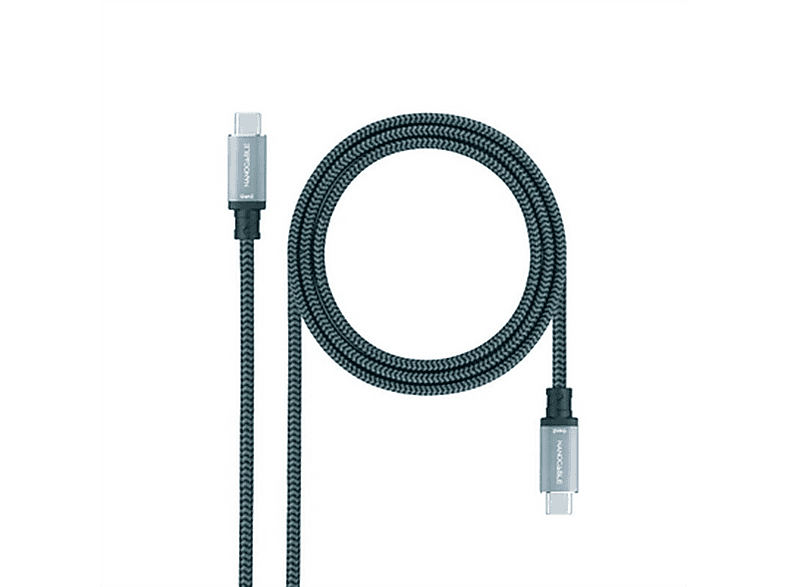 NANOCABLE USB-C Kabel 3m – 20 Gbps, 100W Laden, 4K/60Hz, USB-IF Zertifiziert & Thunderbolt 3 Kompatibel