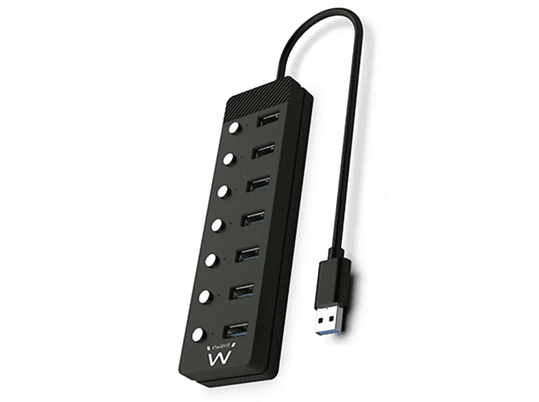 Hub Schwarz EW1147, EWENT USB,