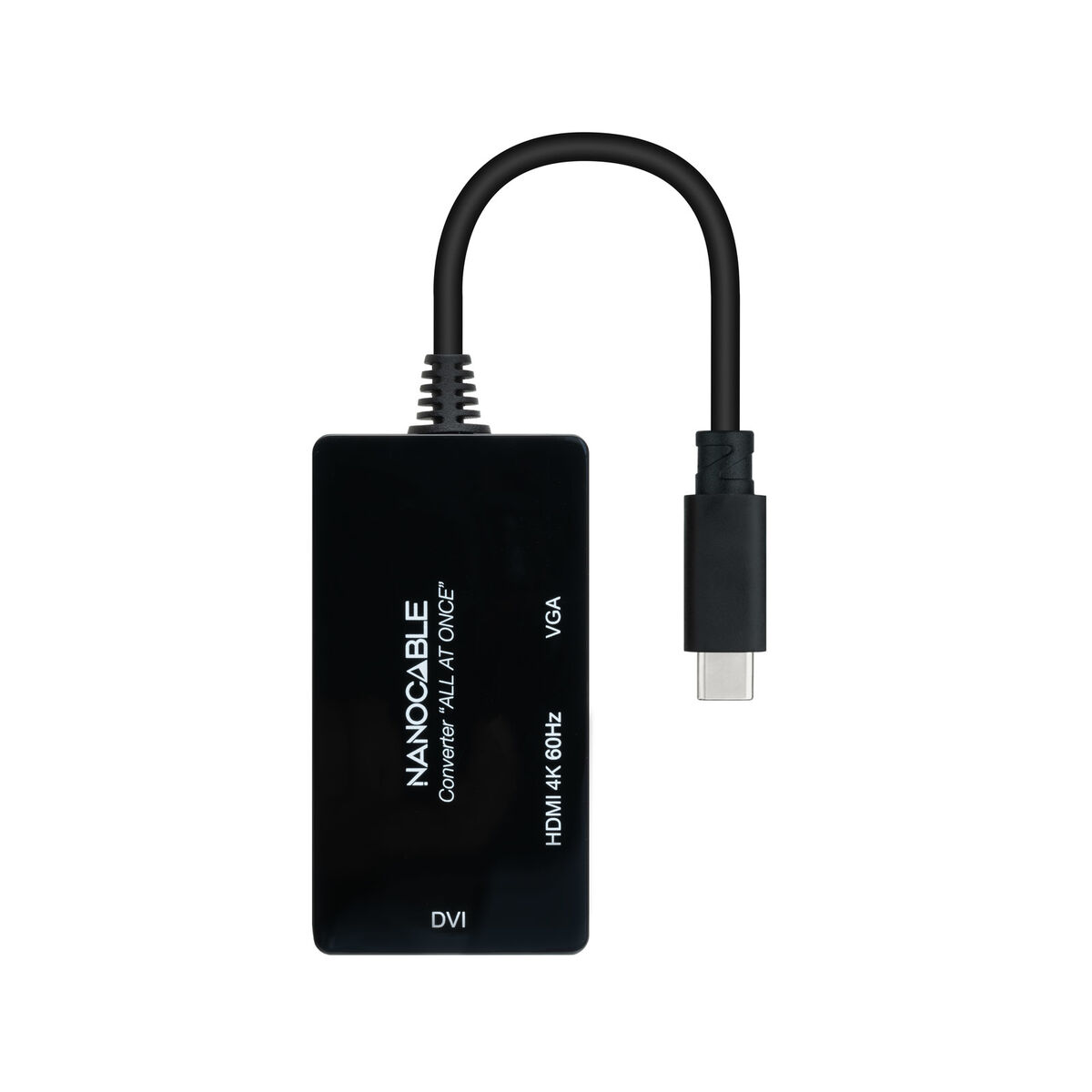 NANOCABLE 10.16.4301-ALL USB C-zu-VGA/HDMI/DVI-Adapter